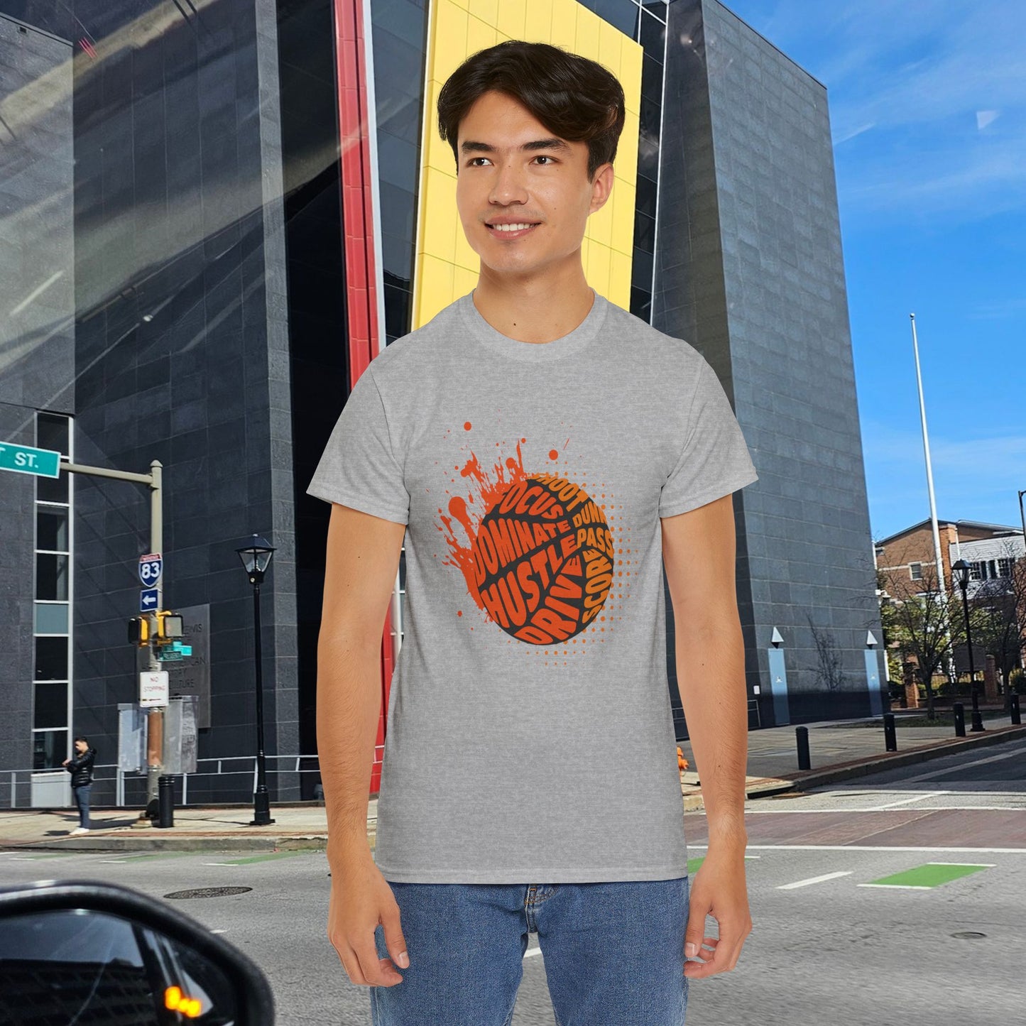 Game Mode On – Basketball Word Art Unisex Tee, Sports Lover Tee, Focus Dominate Hustle Drive Shoot Dunk Pass Score, Graffiti Style Tee, Athletic Tee,