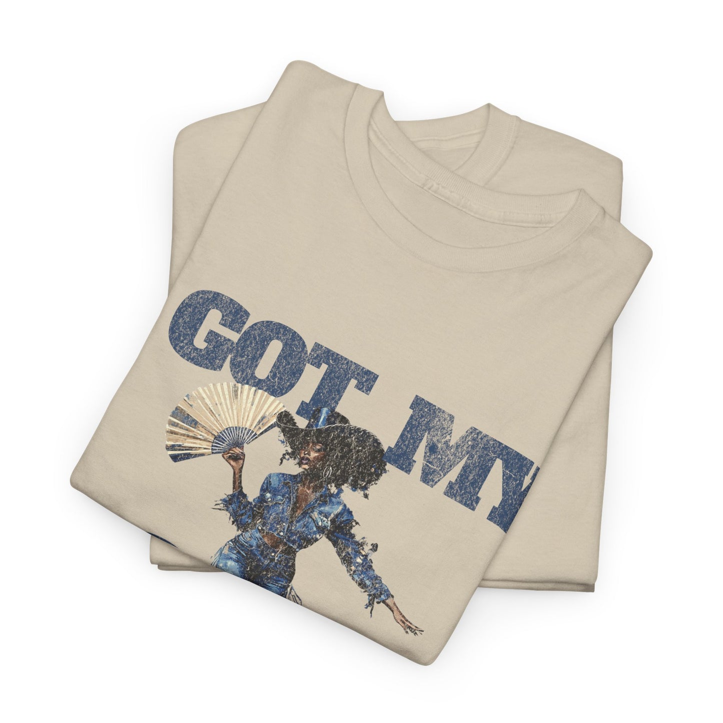I Got My Boots Unisex Heavy Cotton Tee - Casual Graphic Shirt for Music Lovers, Line Dancers, Line Dance Group