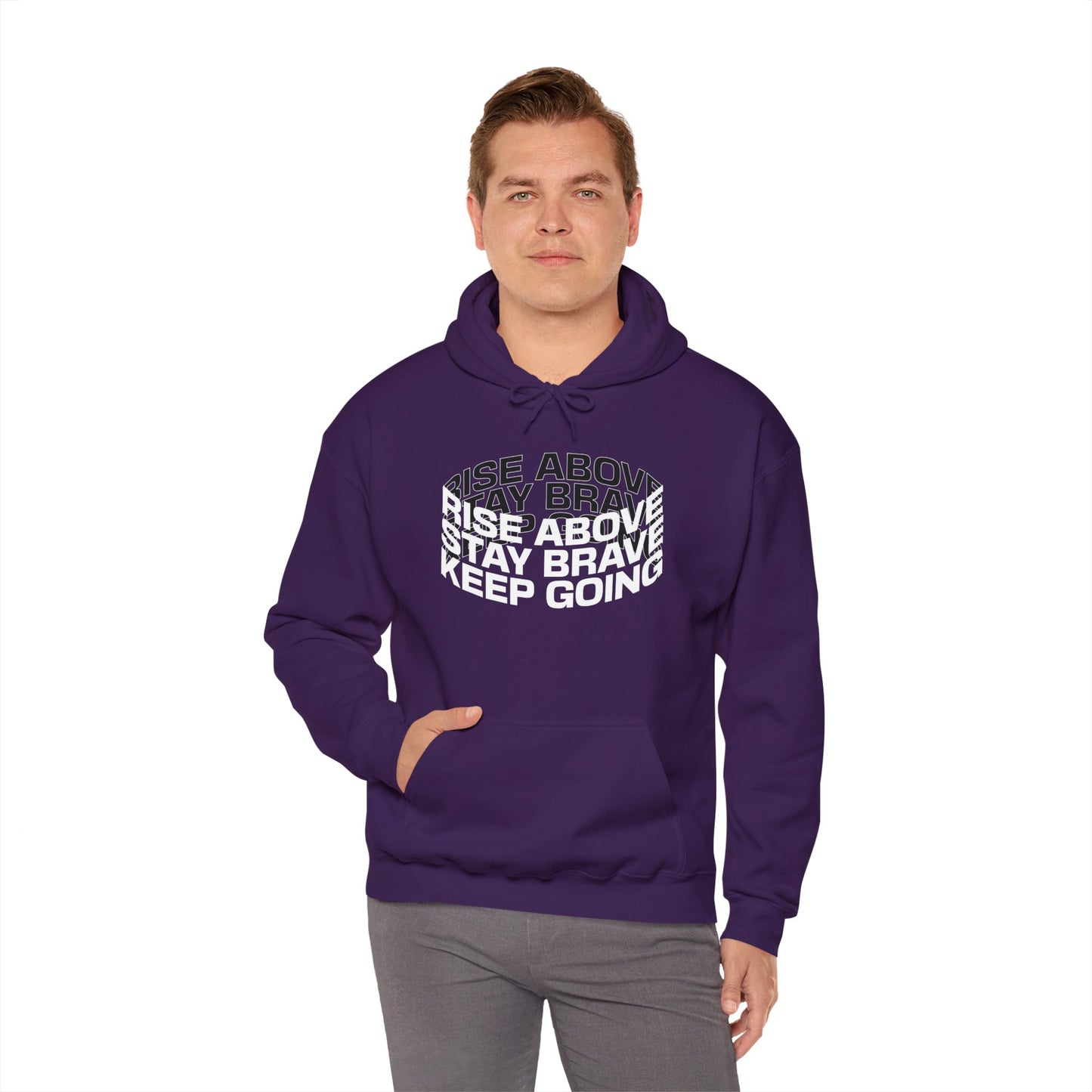 Rise Above - Unisex Heavy Blend™ Hooded Sweatshirt Empowerment Hoodie Motivational, Inspirational