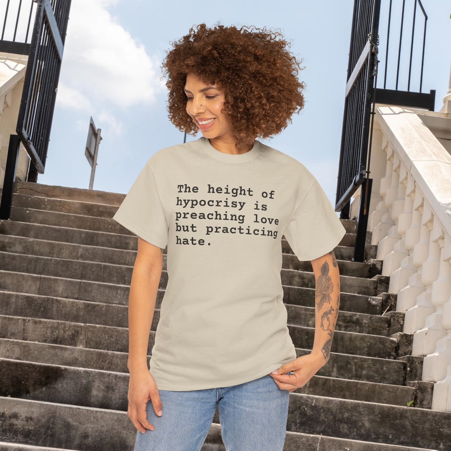 Fake Love, Real Hate Unisex Cotton T-Shirt with Powerful Message