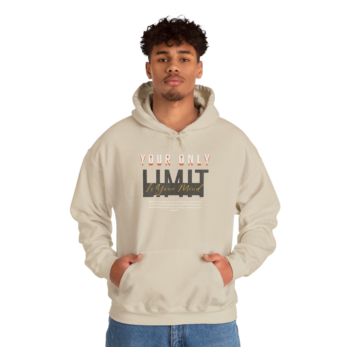 Limitless Mind - Unisex Heavy Blend™ Hooded Sweatshirt Motivational Quote Hoodie Inspirational Gift Pullover