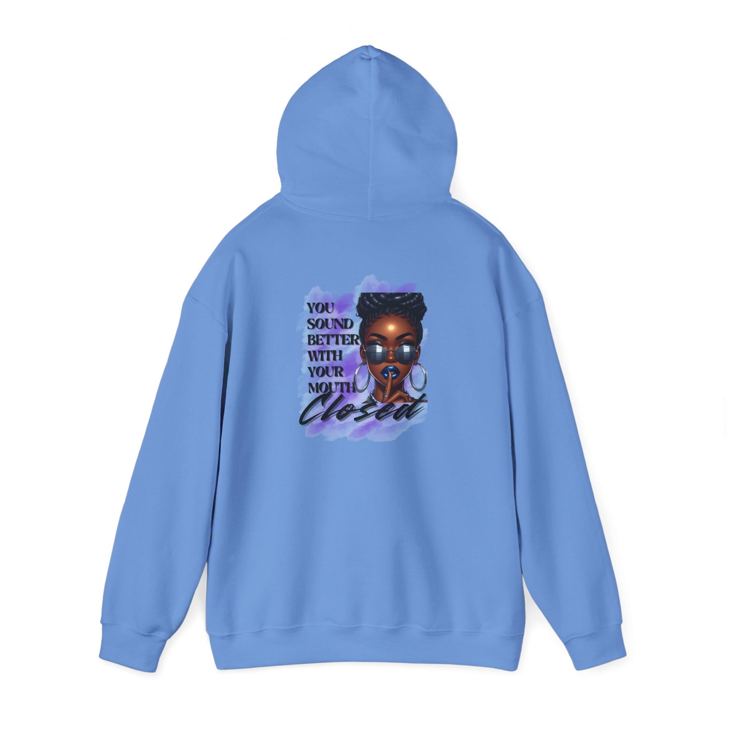 Stay Silent -Unisex Heavy Blend™ Hooded Sweatshirt, Women's sarcastic hoodie, sassy graphic quote top, double-sided