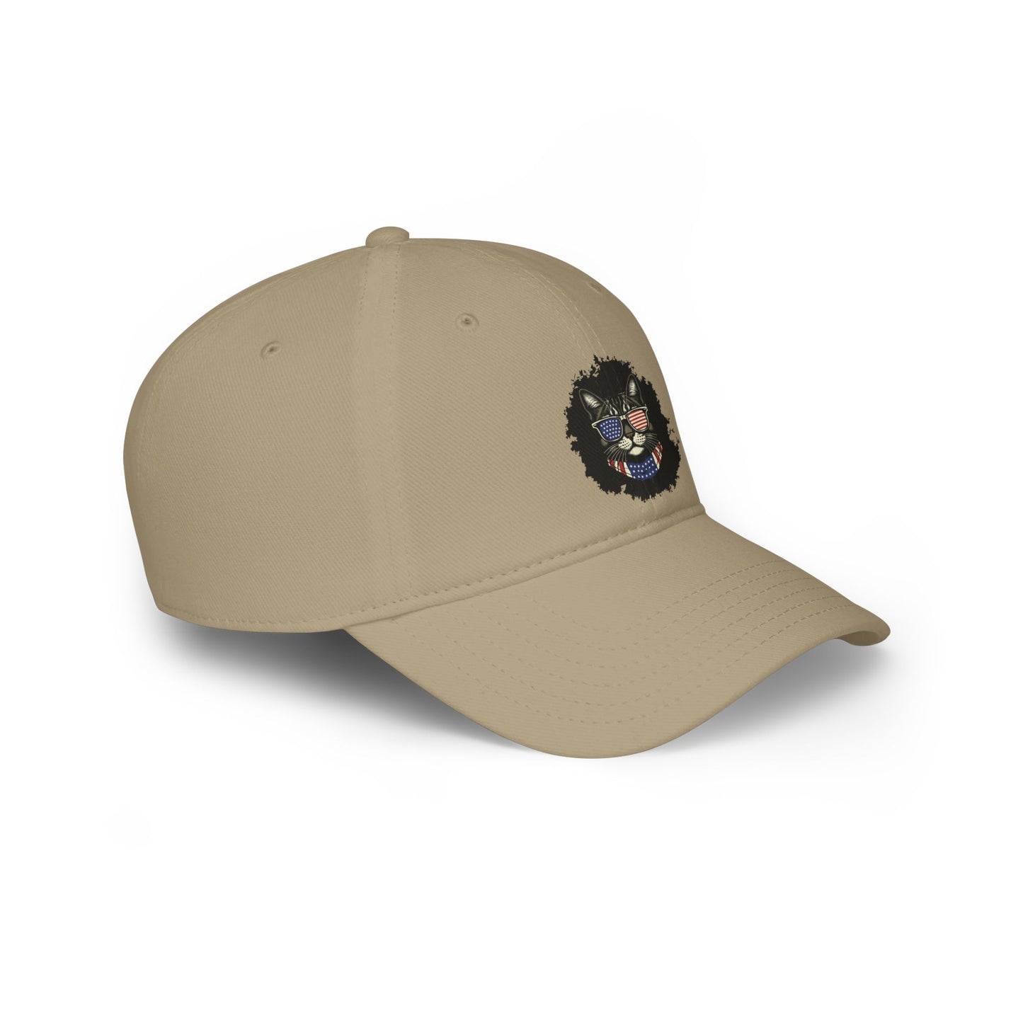 Patriotic Paws - Low Profile Baseball Cap, Cat Lovers Gift