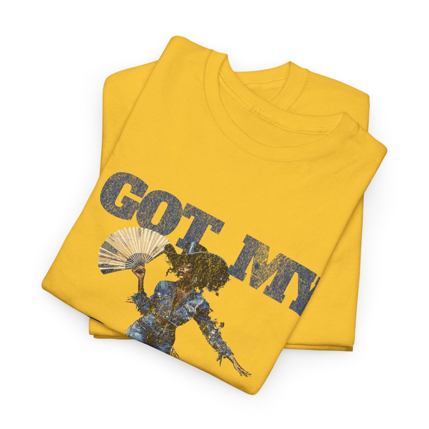 I Got My Boots Unisex Heavy Cotton Tee - Casual Graphic Shirt for Music Lovers, Line Dancers, Line Dance Group