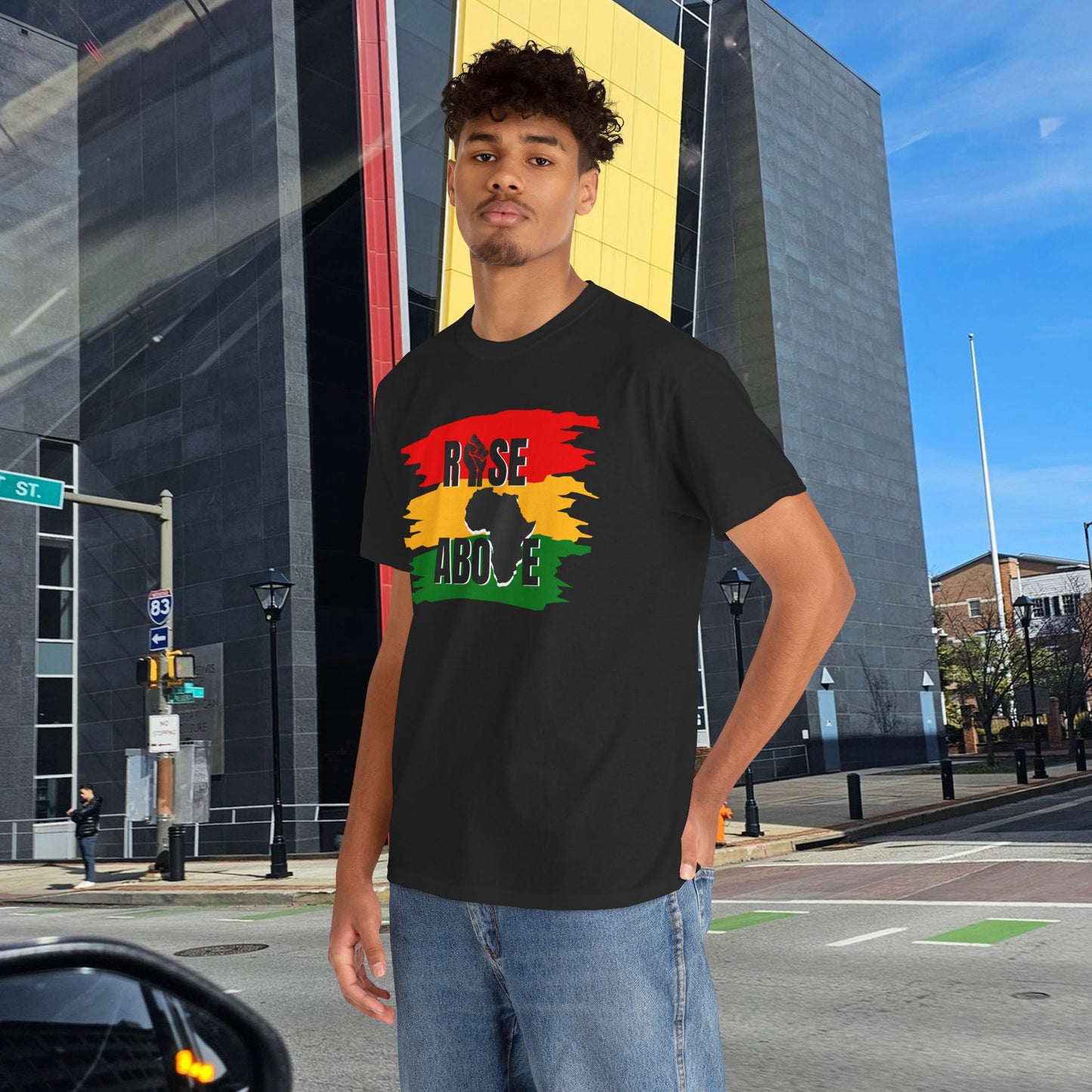Motivational Rise Above Unisex Tee, Inspirational Shirt, Strength Resilience Unity Power Tee, Graphic Quote T-Shirt, Unisex Heavy Cotton