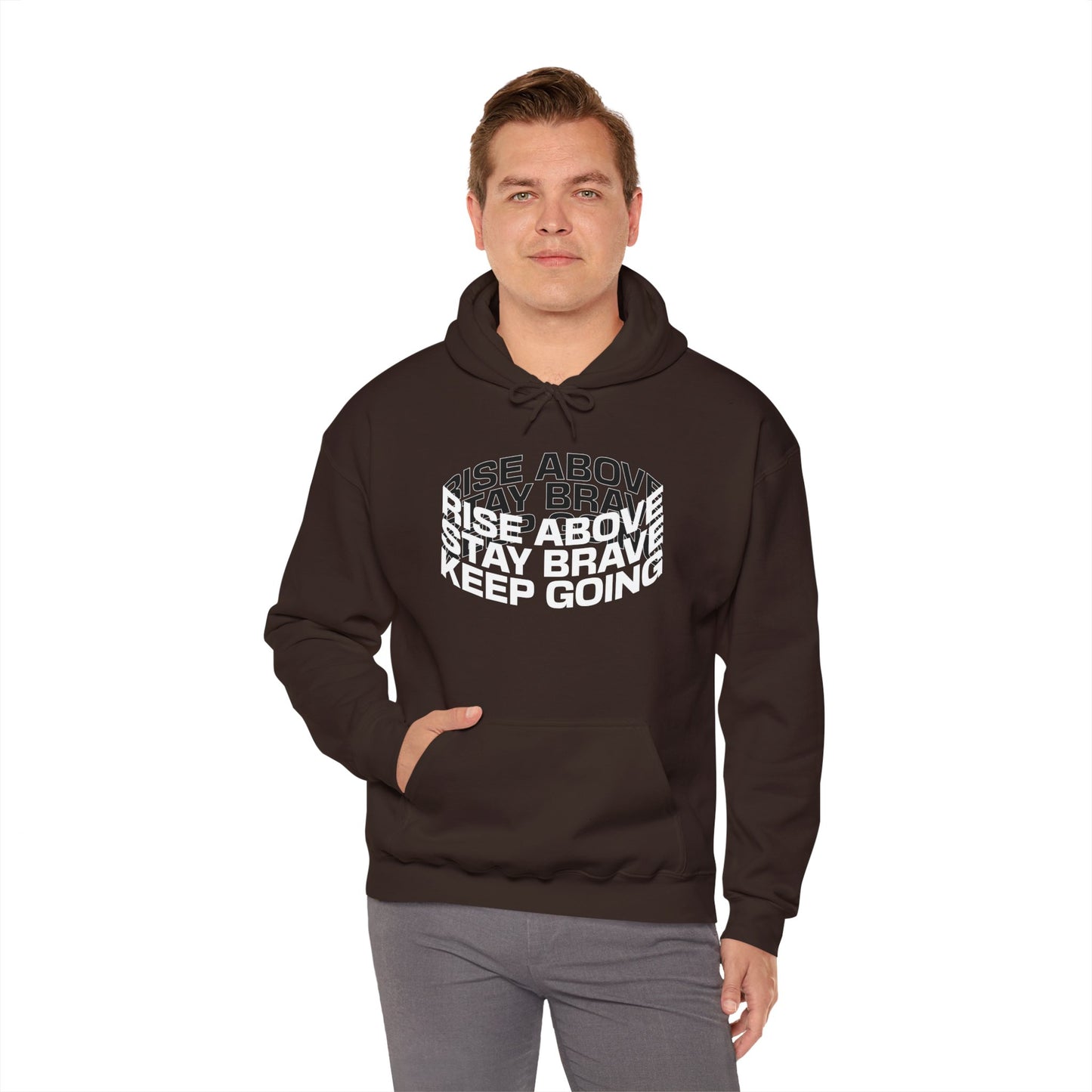 Rise Above - Unisex Heavy Blend™ Hooded Sweatshirt Empowerment Hoodie Motivational, Inspirational