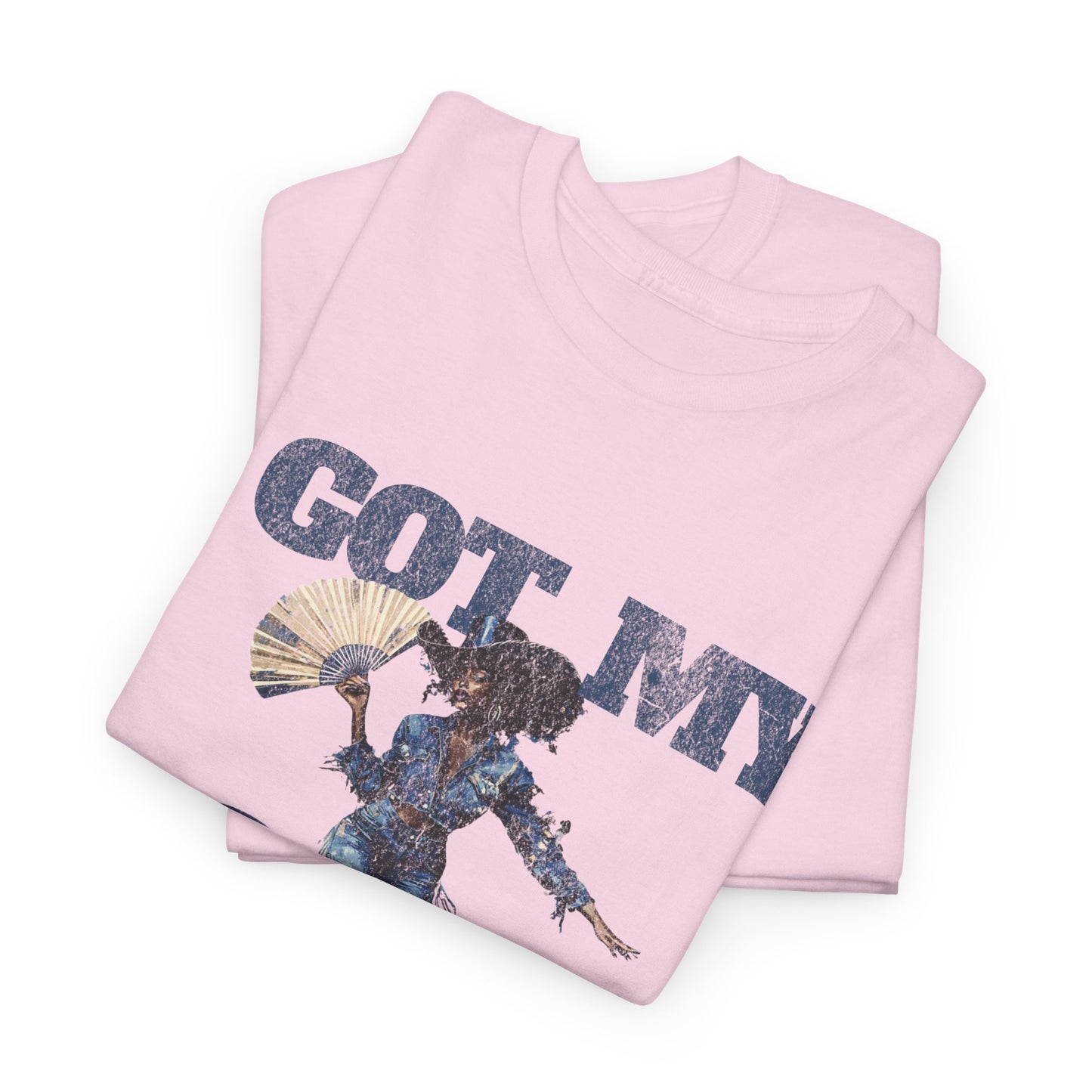 I Got My Boots Unisex Heavy Cotton Tee - Casual Graphic Shirt for Music Lovers, Line Dancers, Line Dance Group