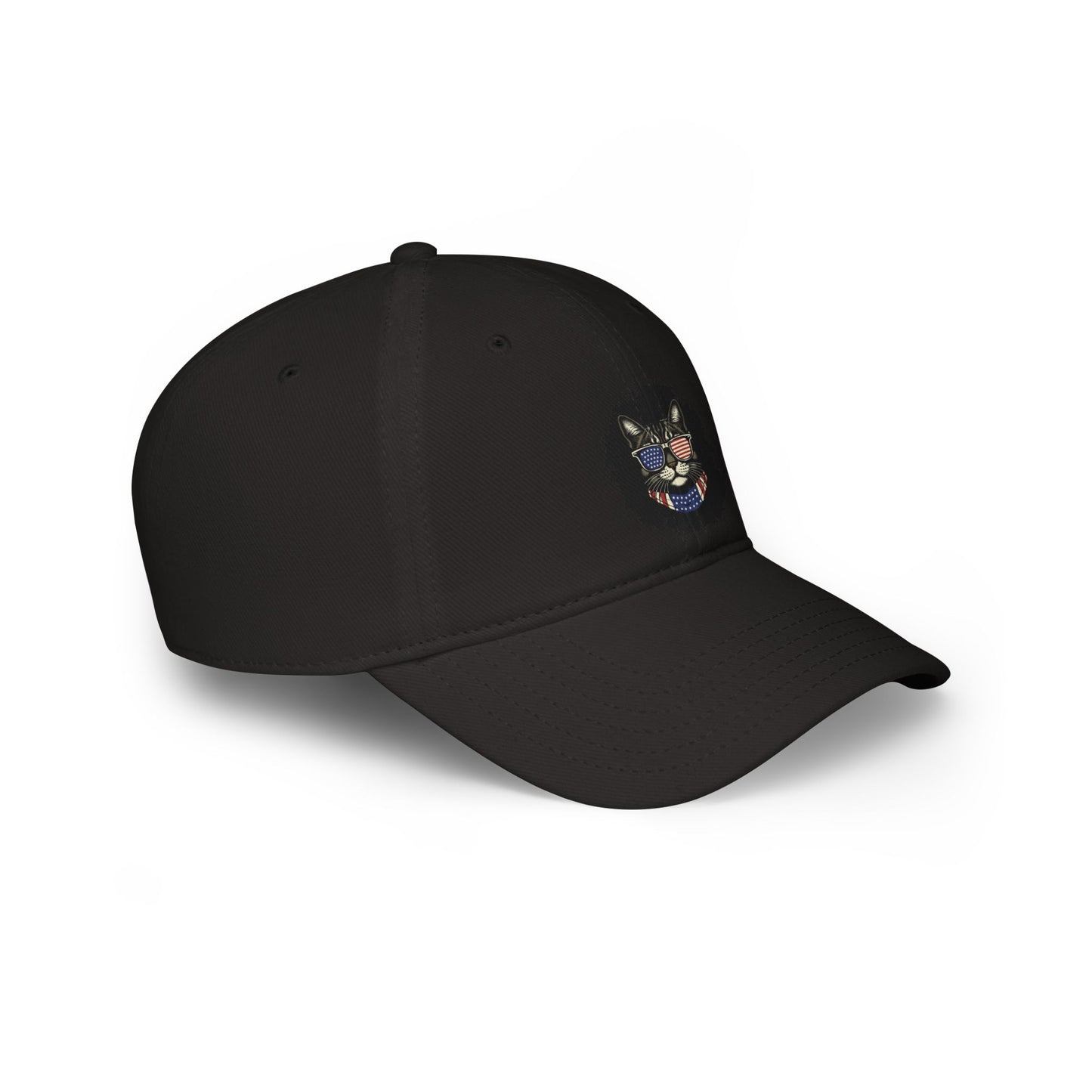 Patriotic Paws - Low Profile Baseball Cap, Cat Lovers Gift
