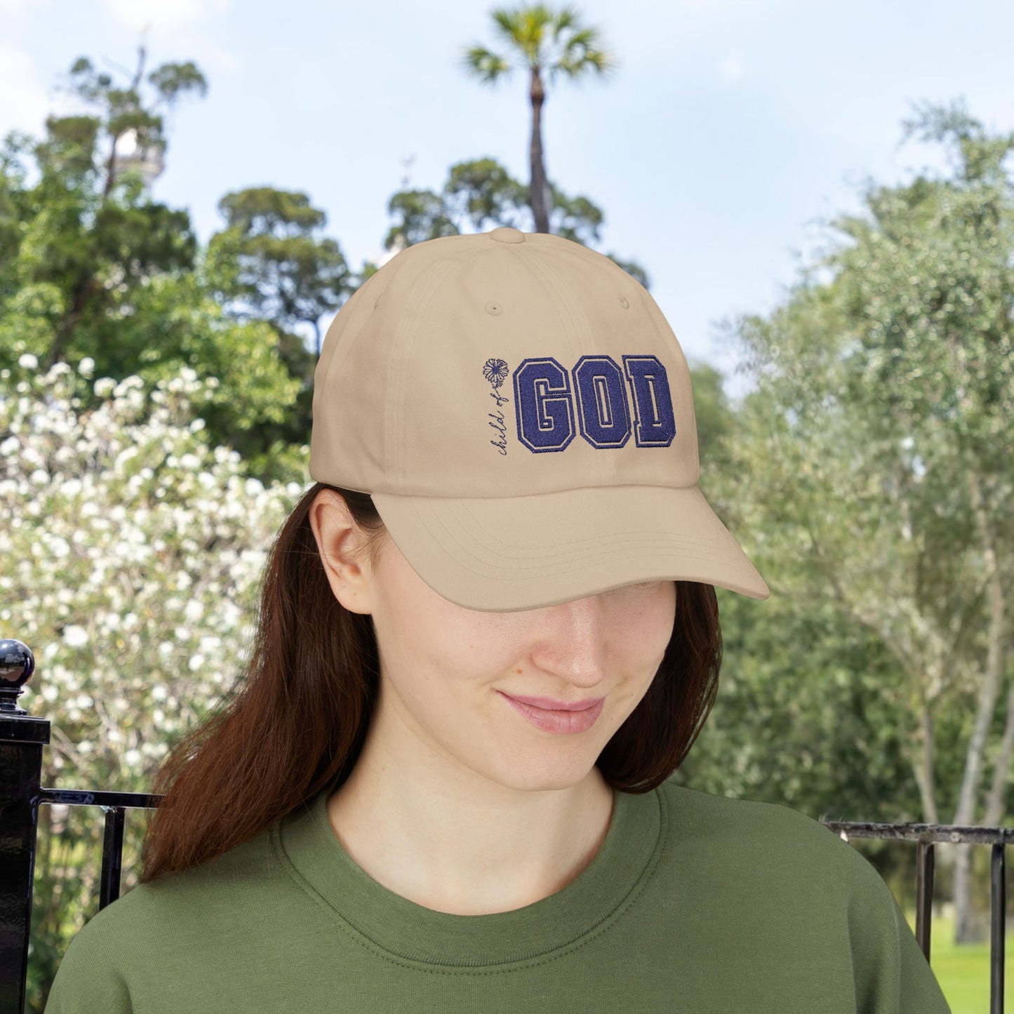 Child of God Embroidered Ball Cap – Faith-Inspired Headwear Classic Cap| Casual White Hat for Faith & Everyday Wear