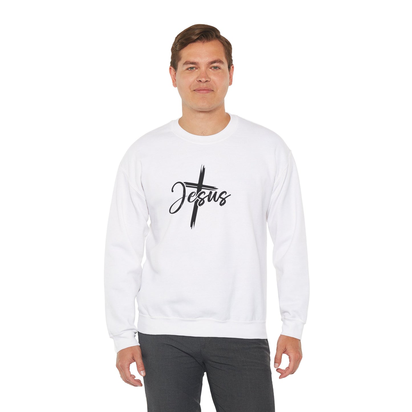 Speak the Name of Jesus™ Crewneck Sweatshirt Prayer Faith Religious Christian Gifts