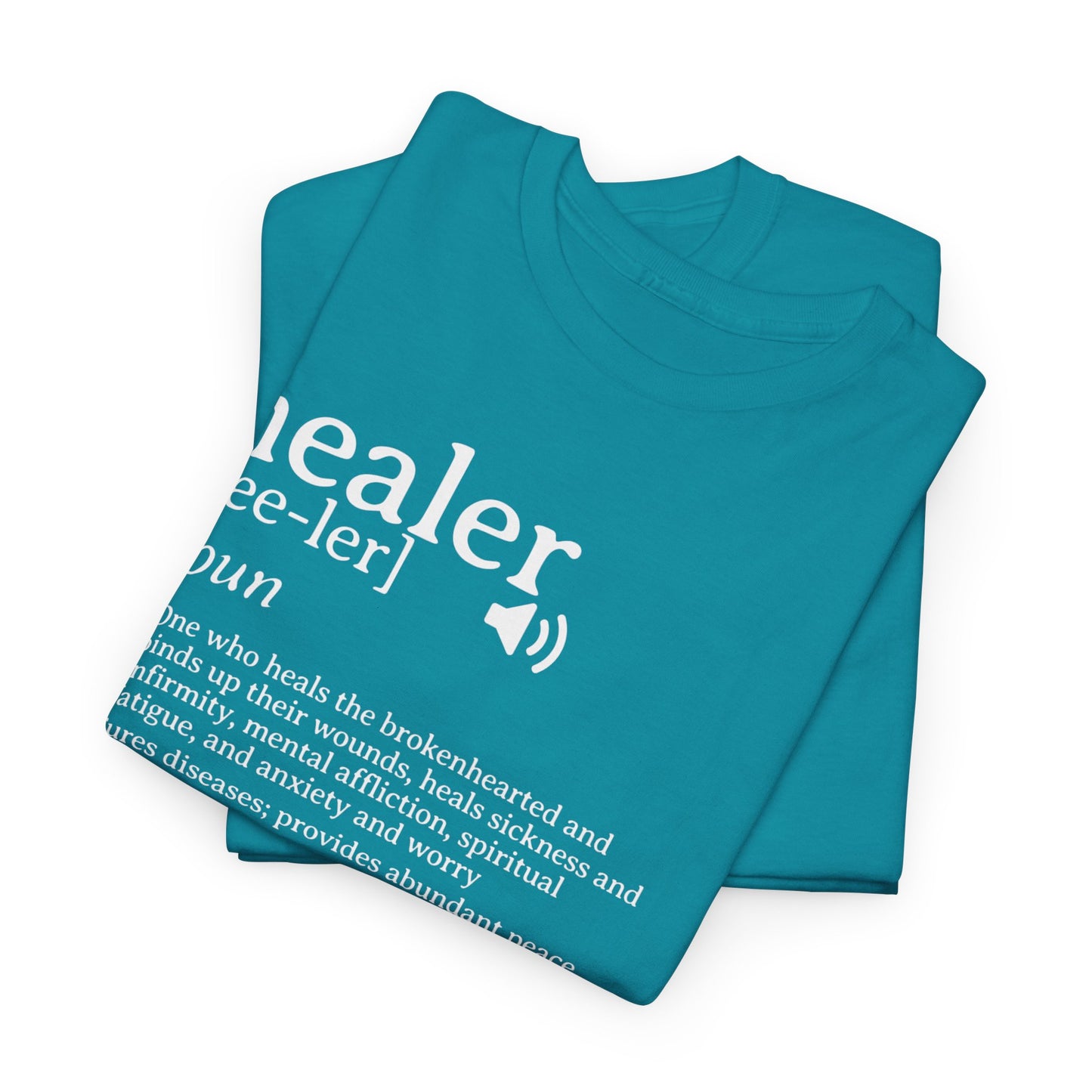 Healer Unisex Heavy Cotton Tee - Jehovah Rapha Healing T-Shirt, Spiritual Gift Shirt, Faith Inspirational Apparel, Christian Graphic Tee,