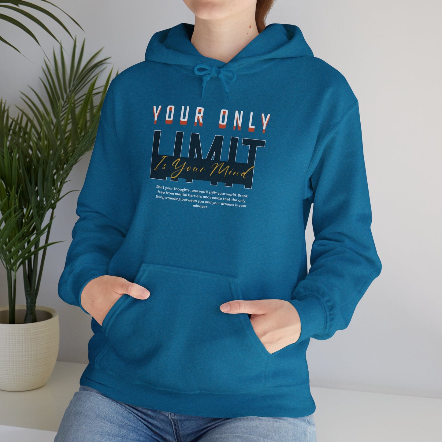 Limitless Mind - Unisex Heavy Blend™ Hooded Sweatshirt Motivational Quote Hoodie Inspirational Gift Pullover