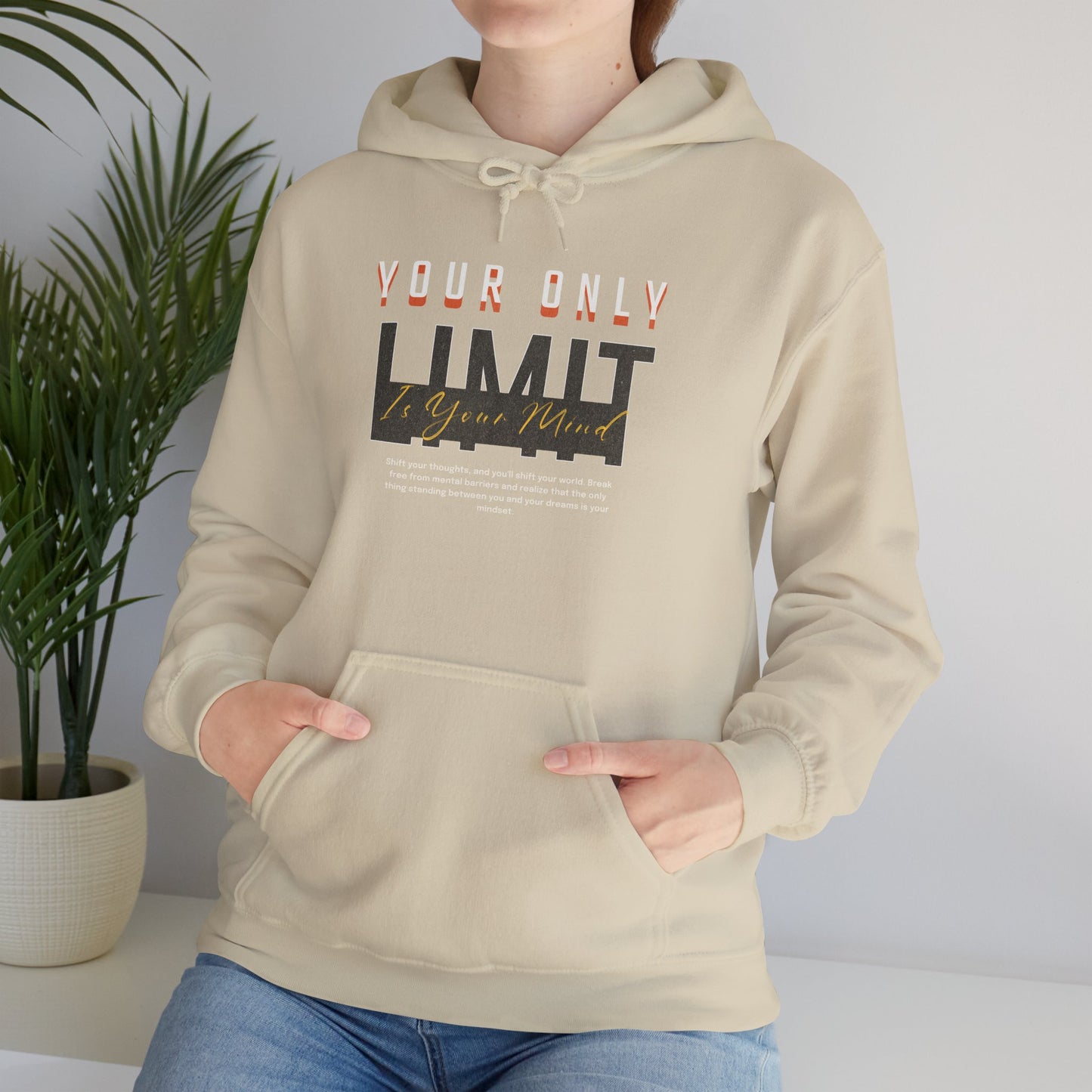 Limitless Mind - Unisex Heavy Blend™ Hooded Sweatshirt Motivational Quote Hoodie Inspirational Gift Pullover