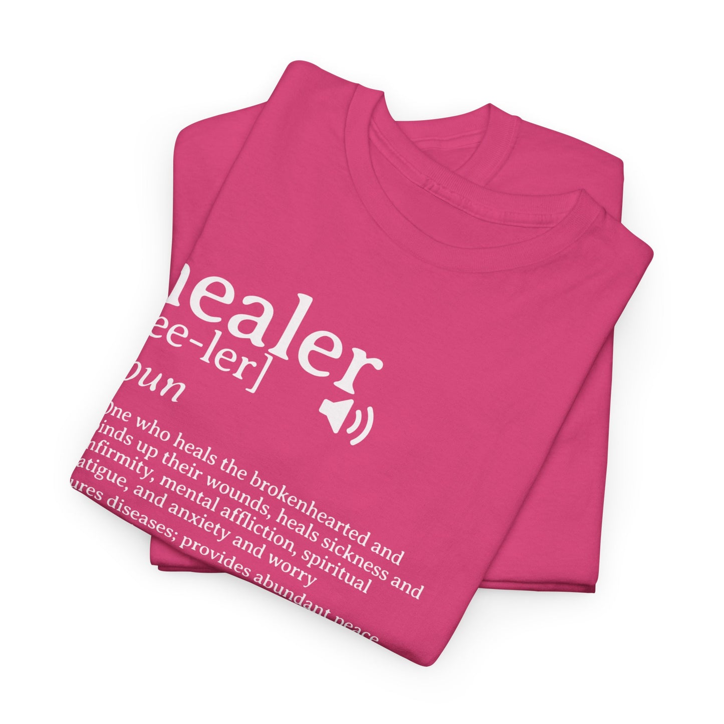 Healer Unisex Heavy Cotton Tee - Jehovah Rapha Healing T-Shirt, Spiritual Gift Shirt, Faith Inspirational Apparel, Christian Graphic Tee,