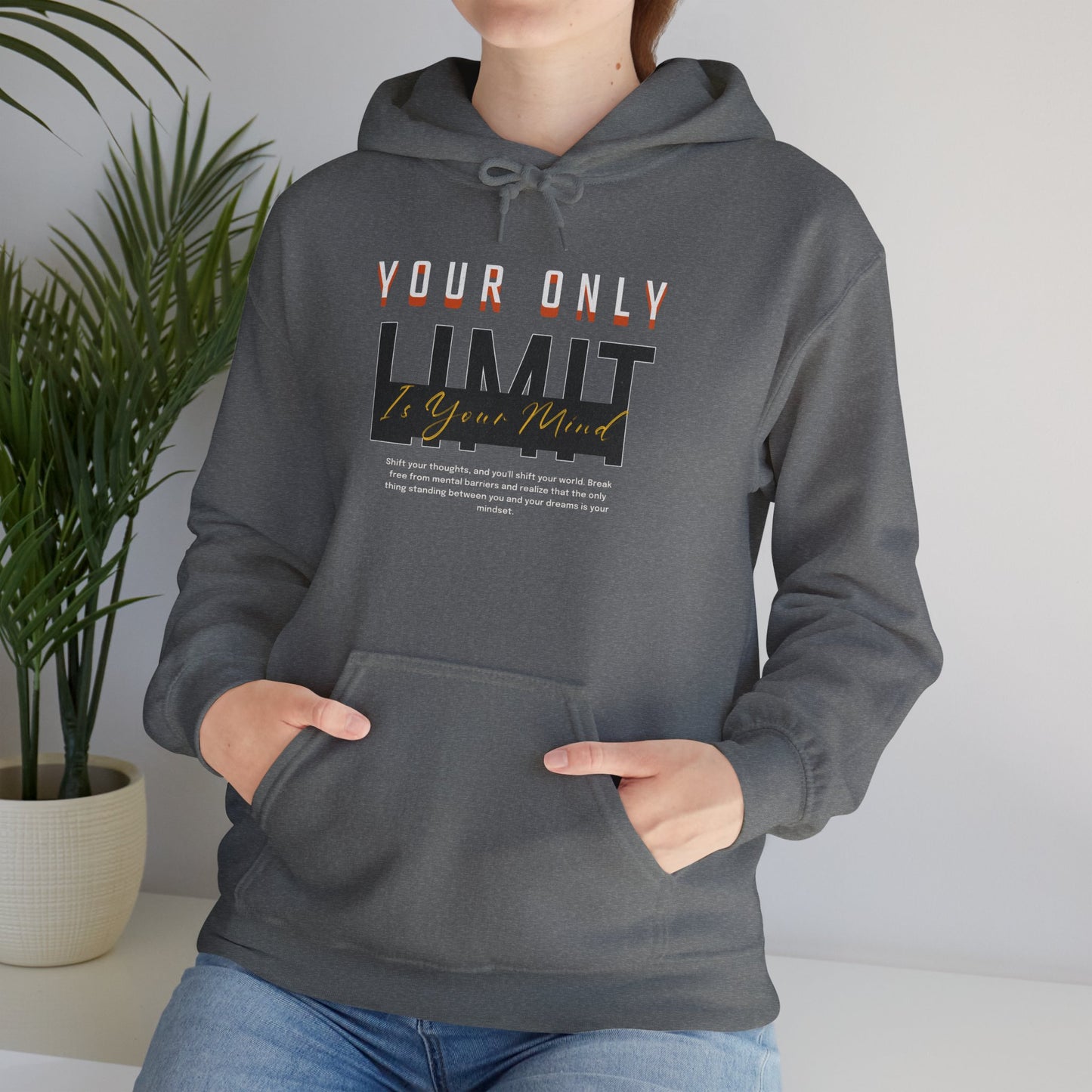 Limitless Mind - Unisex Heavy Blend™ Hooded Sweatshirt Motivational Quote Hoodie Inspirational Gift Pullover