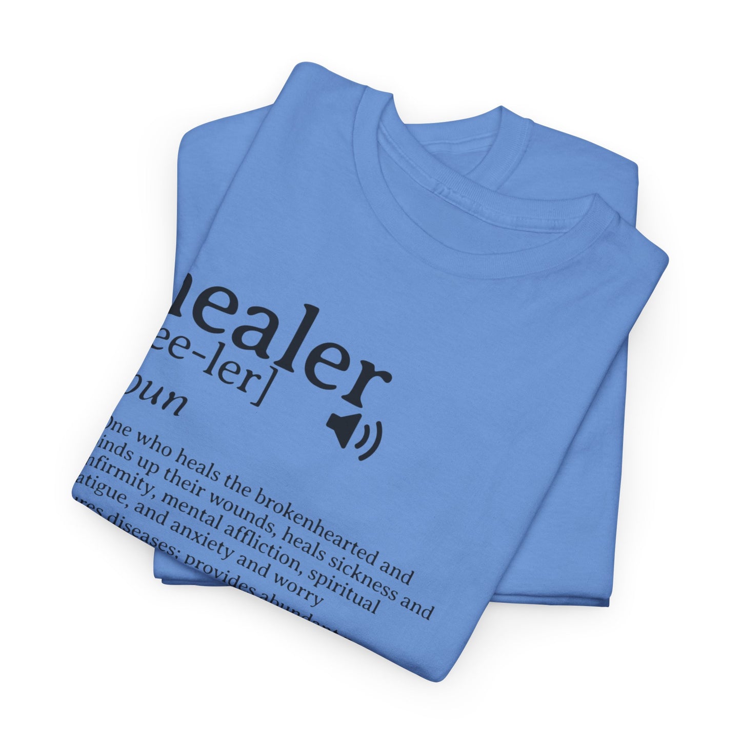 Healer Unisex Heavy Cotton Tee - Jehovah Rapha Healing T-Shirt, Spiritual Gift Shirt, Faith Inspirational Apparel, Christian Graphic Tee,