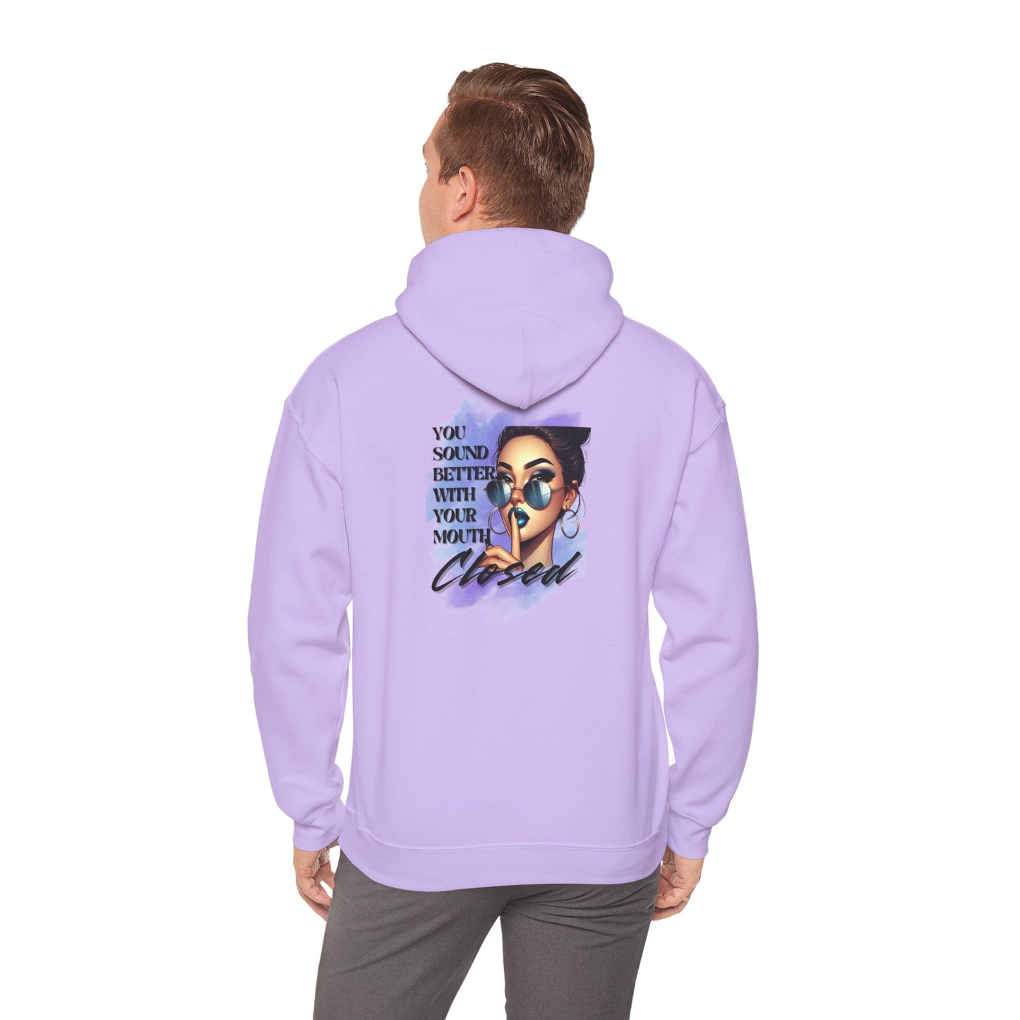 Stay Silent -Unisex Heavy Blend™ Hooded Sweatshirt, Women's sarcastic hoodie, sassy graphic quote top, double-sided
