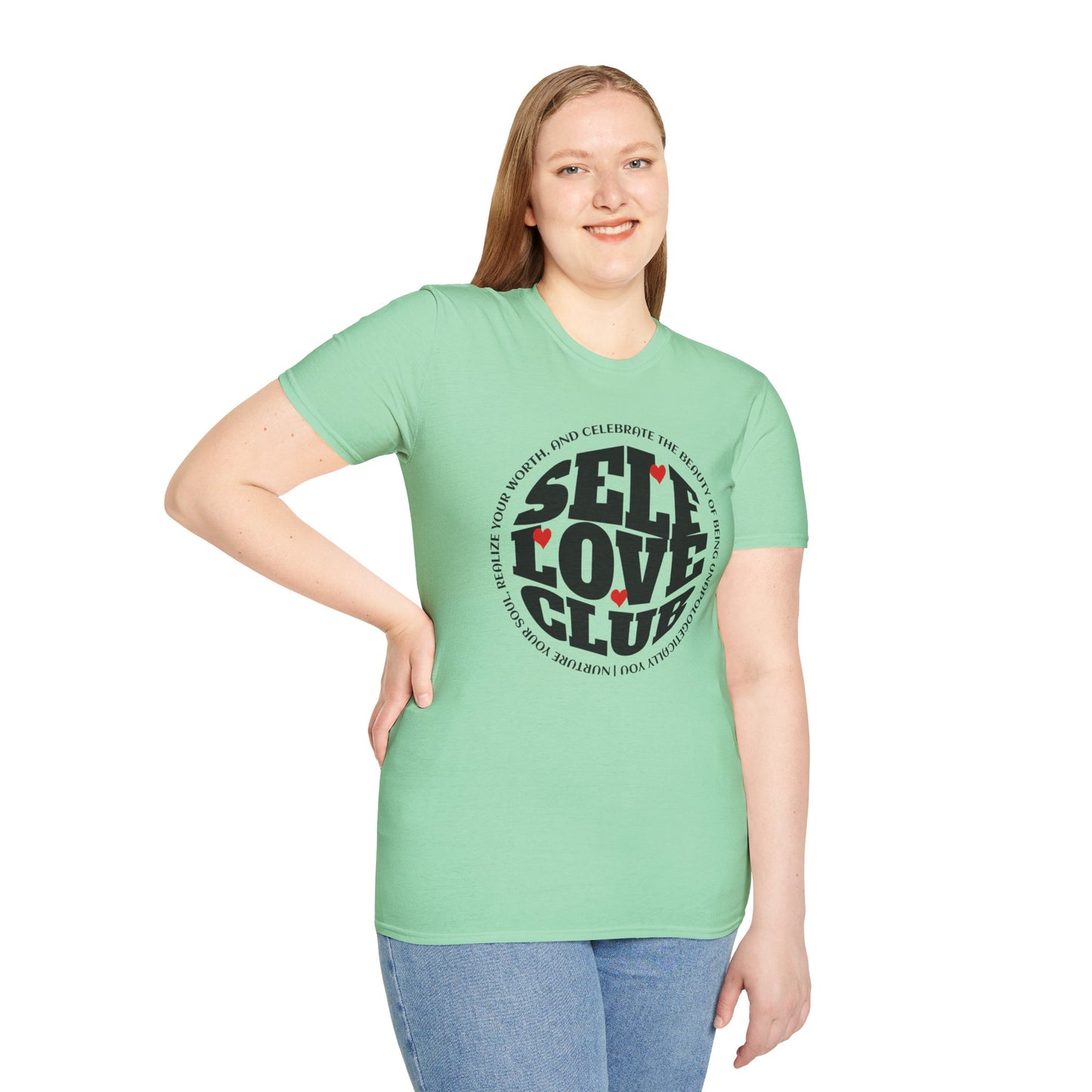 Self Love Club - Unisex Softstyle T-Shirt Motivational Self Esteem Tshirt