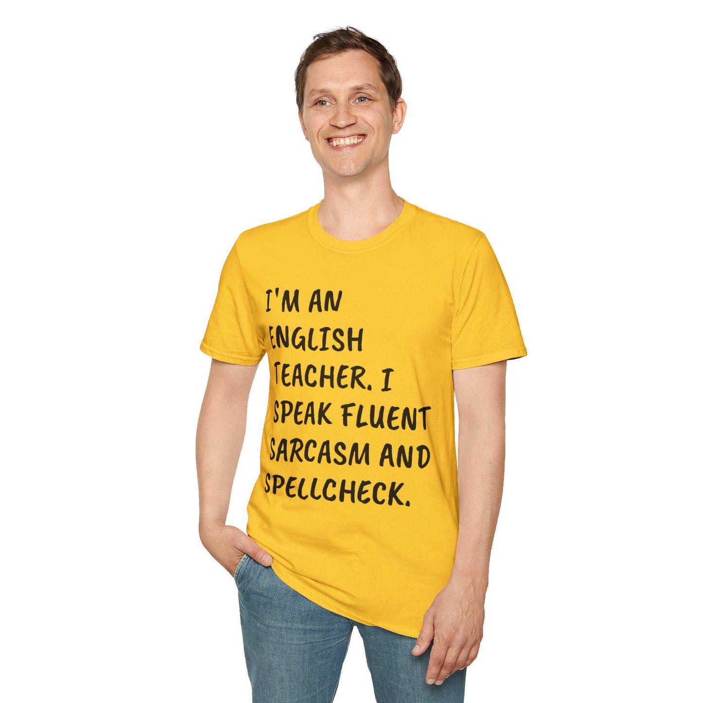 English Teacher Unisex T-Shirt, Funny Quote Tee, English Lover Gift, Teacher Appreciation Shirt, English Teacher Gift, Softstyle Tee