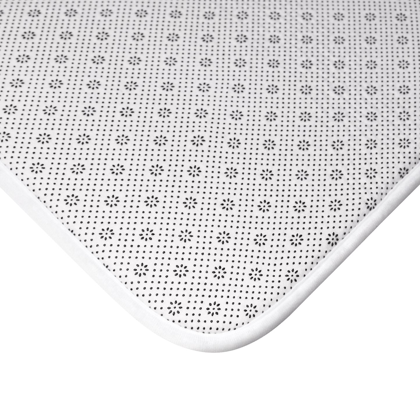 Harvest Bloom Bath Mat, Abstract Floral, Boho Bathroom Decor, Eco-Friendly Bath Mat