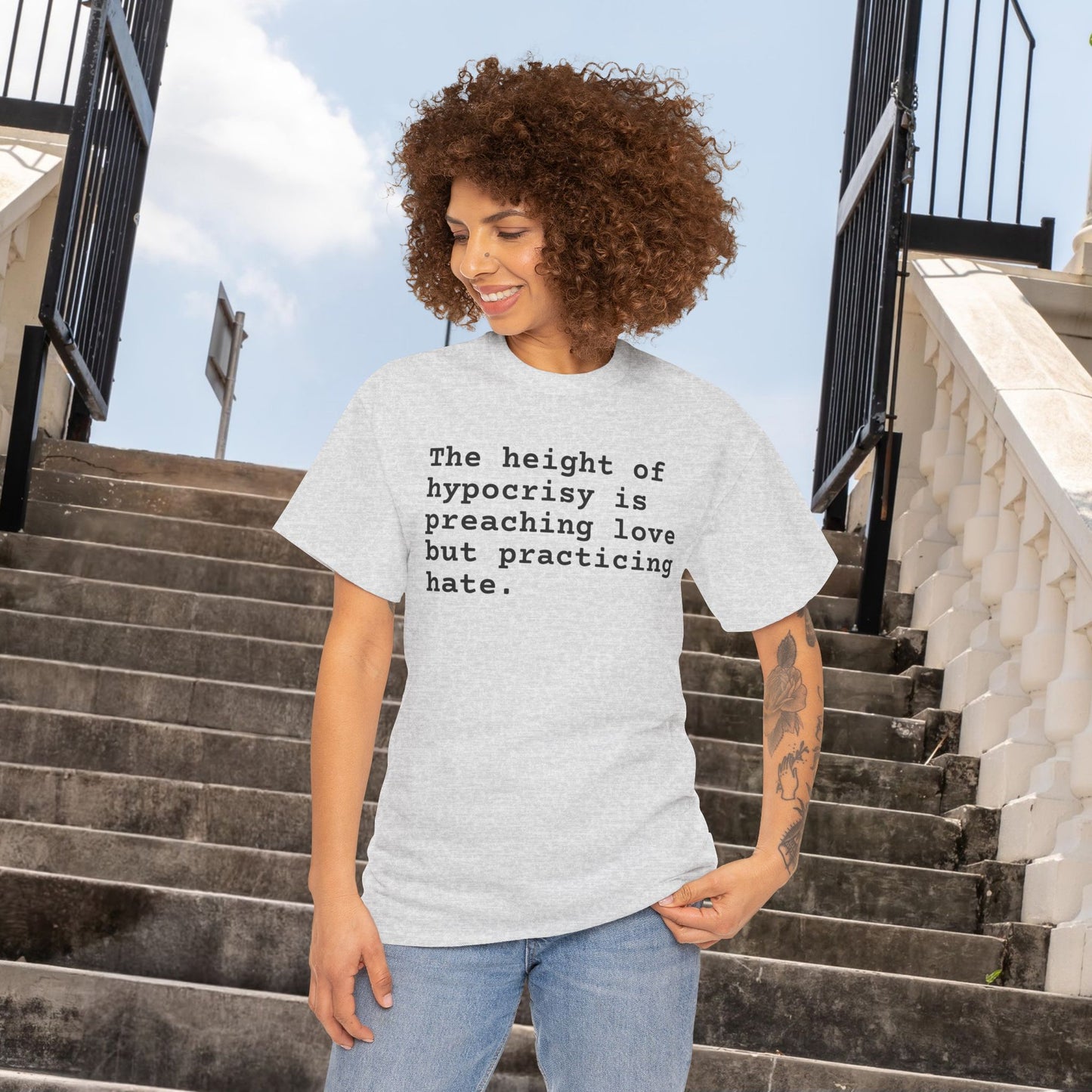 Fake Love, Real Hate Unisex Cotton T-Shirt with Powerful Message