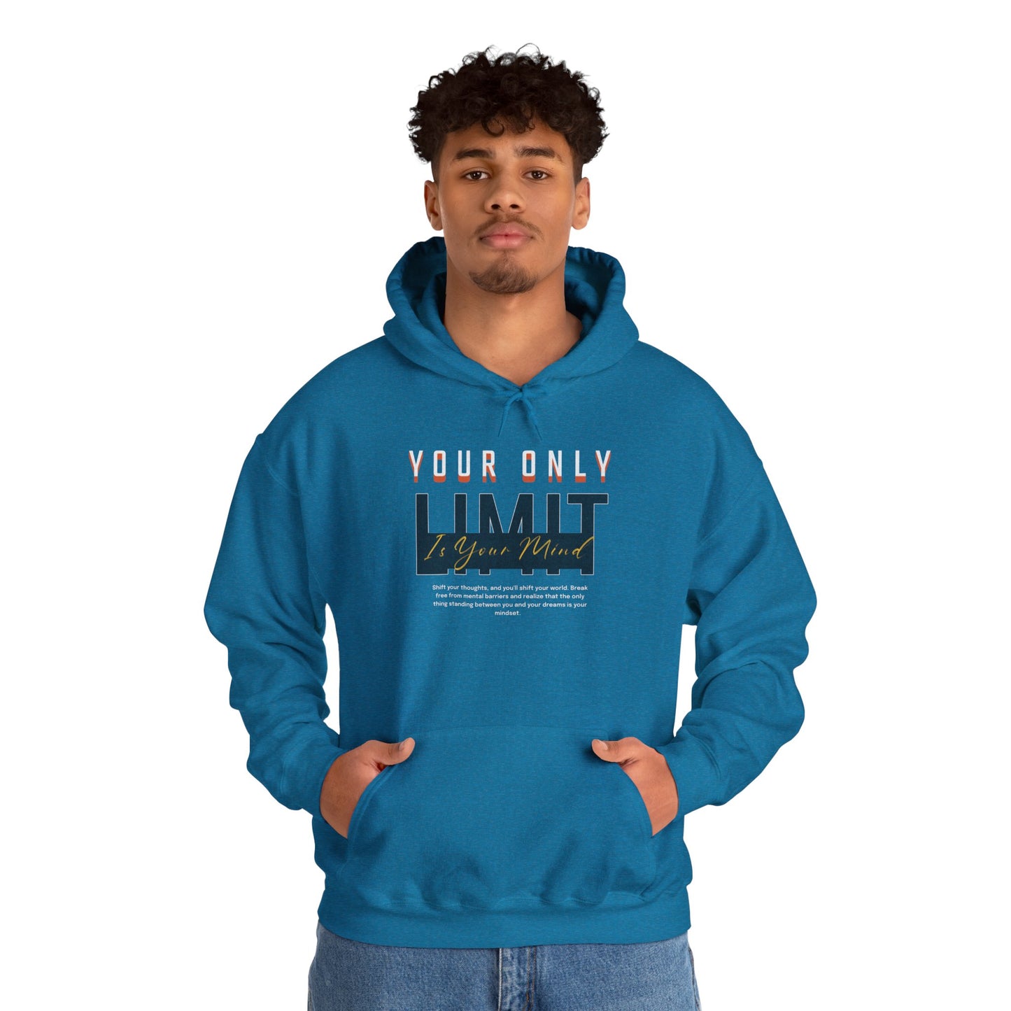 Limitless Mind - Unisex Heavy Blend™ Hooded Sweatshirt Motivational Quote Hoodie Inspirational Gift Pullover