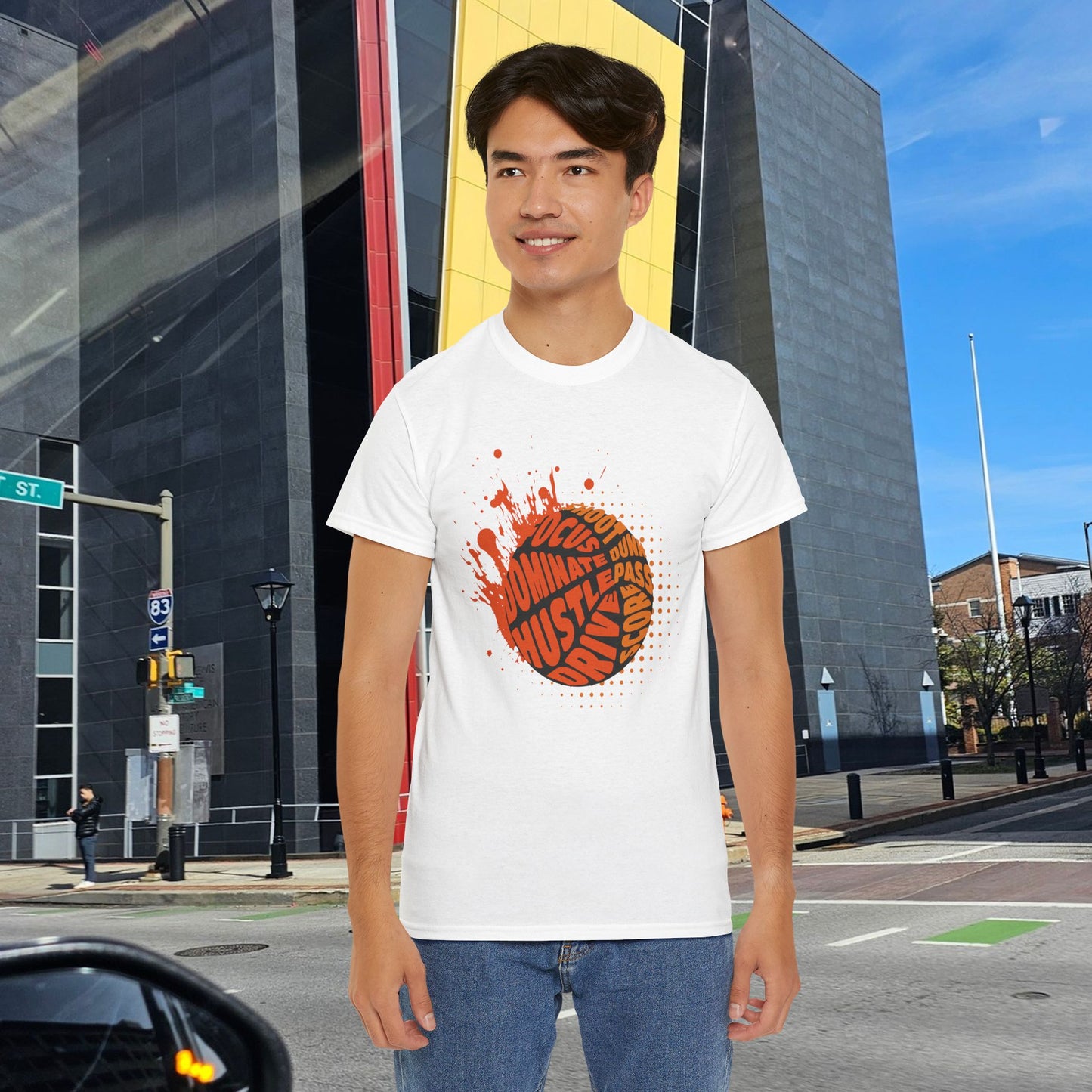Game Mode On – Basketball Word Art Unisex Tee, Sports Lover Tee, Focus Dominate Hustle Drive Shoot Dunk Pass Score, Graffiti Style Tee, Athletic Tee,