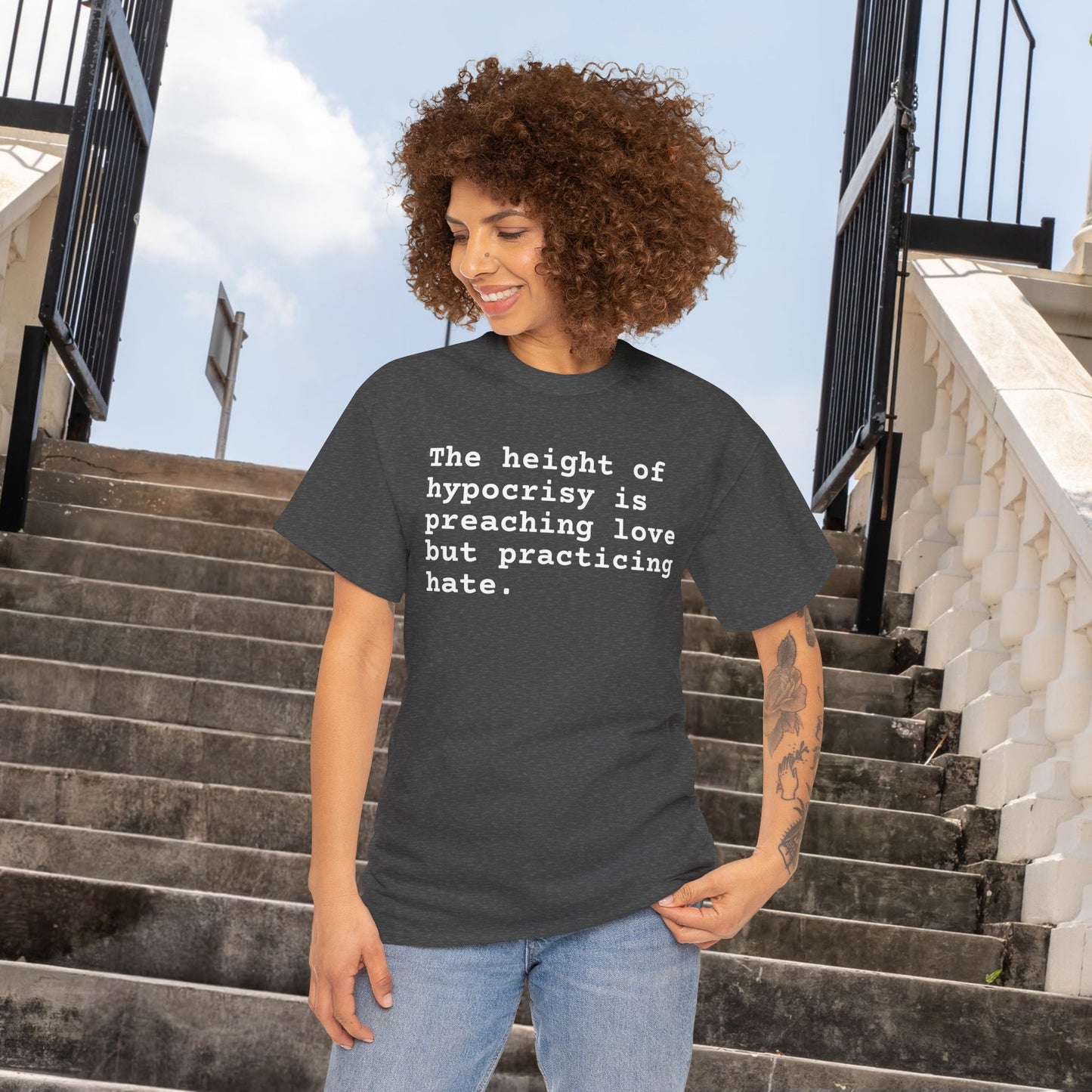 Fake Love, Real Hate Unisex Cotton T-Shirt with Powerful Message