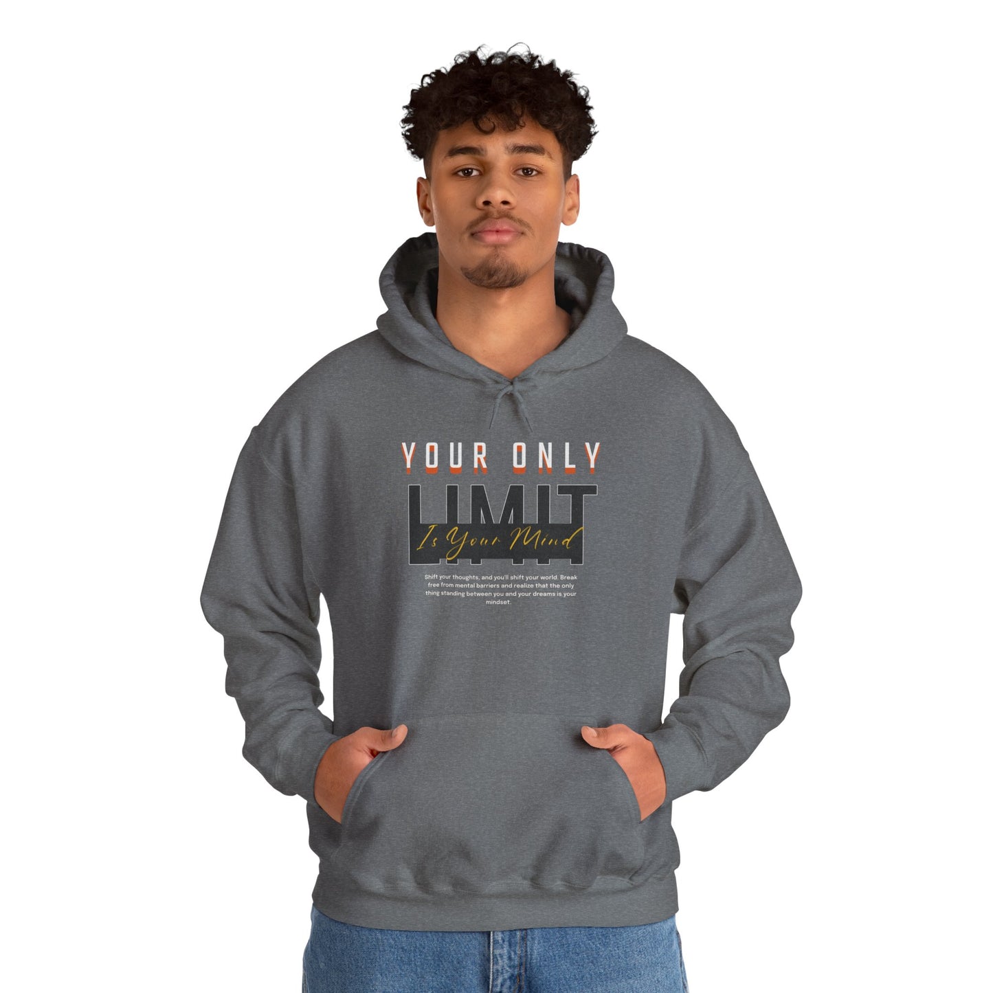 Limitless Mind - Unisex Heavy Blend™ Hooded Sweatshirt Motivational Quote Hoodie Inspirational Gift Pullover