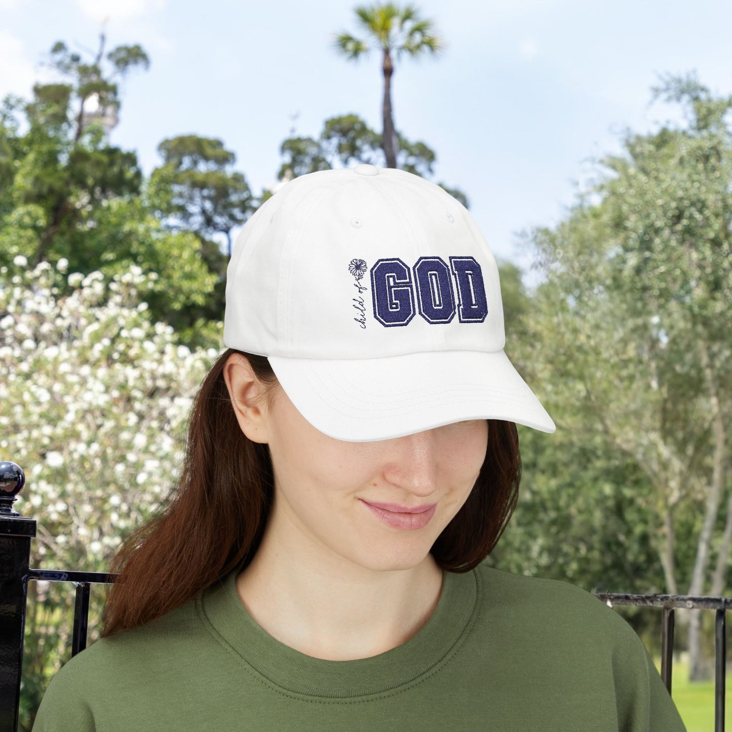 Child of God Embroidered Ball Cap – Faith-Inspired Headwear Classic Cap| Casual White Hat for Faith & Everyday Wear