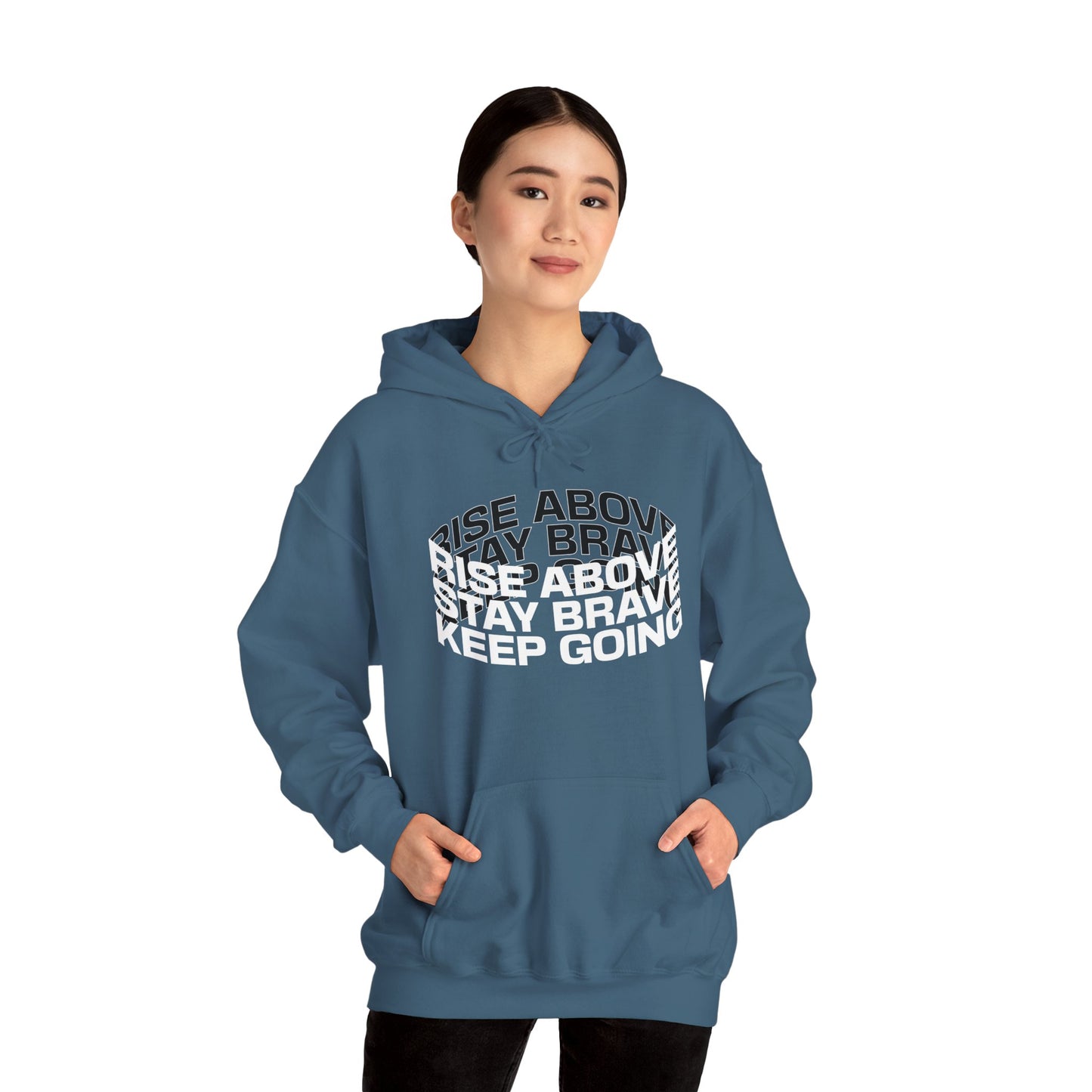 Rise Above - Unisex Heavy Blend™ Hooded Sweatshirt Empowerment Hoodie Motivational, Inspirational