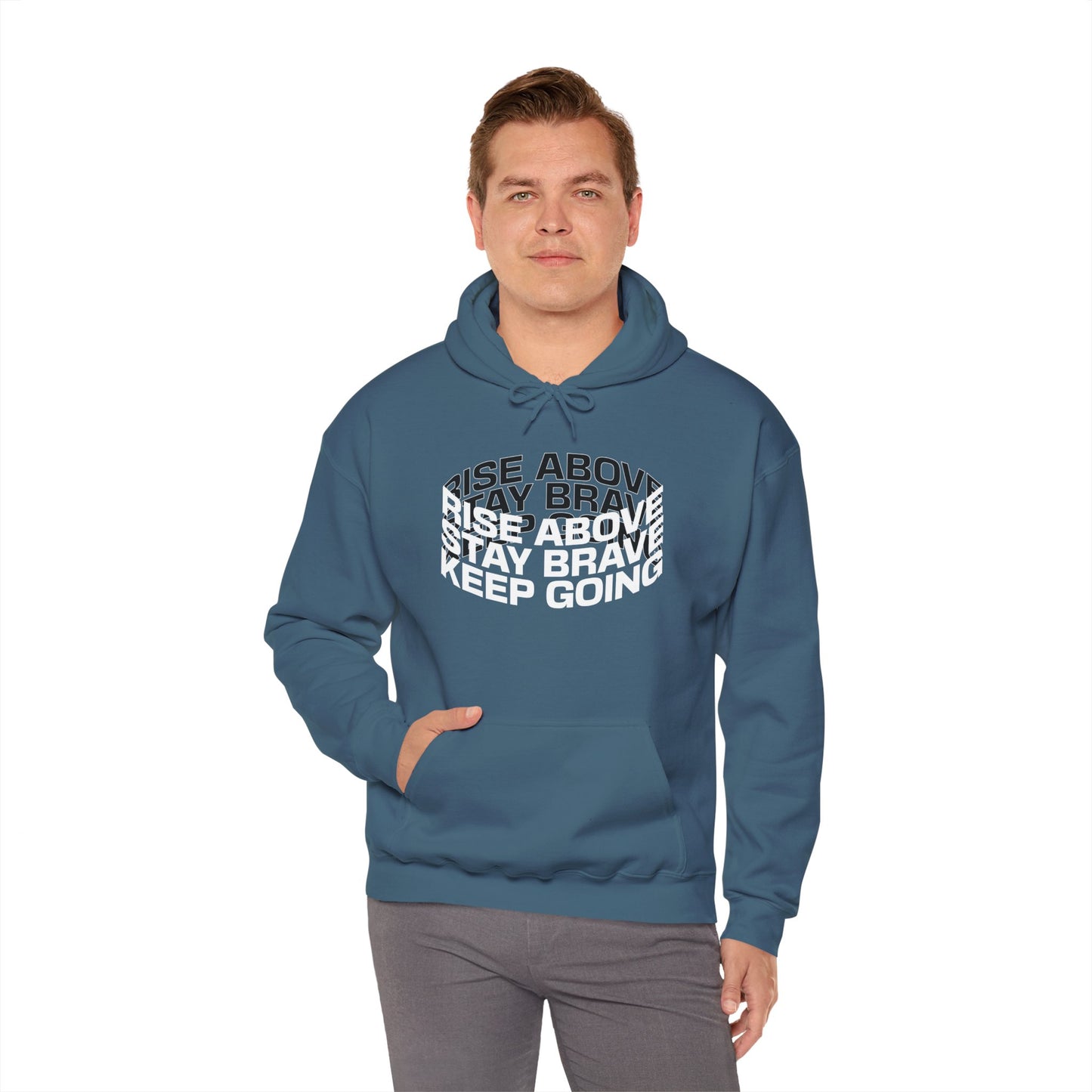 Rise Above - Unisex Heavy Blend™ Hooded Sweatshirt Empowerment Hoodie Motivational, Inspirational