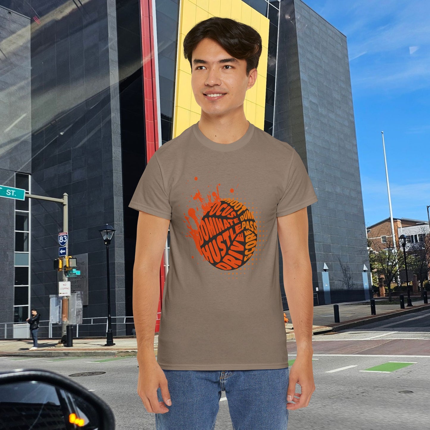 Game Mode On – Basketball Word Art Unisex Tee, Sports Lover Tee, Focus Dominate Hustle Drive Shoot Dunk Pass Score, Graffiti Style Tee, Athletic Tee,