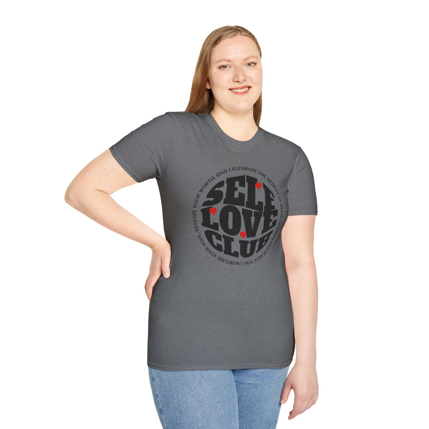 Self Love Club - Unisex Softstyle T-Shirt Motivational Self Esteem Tshirt