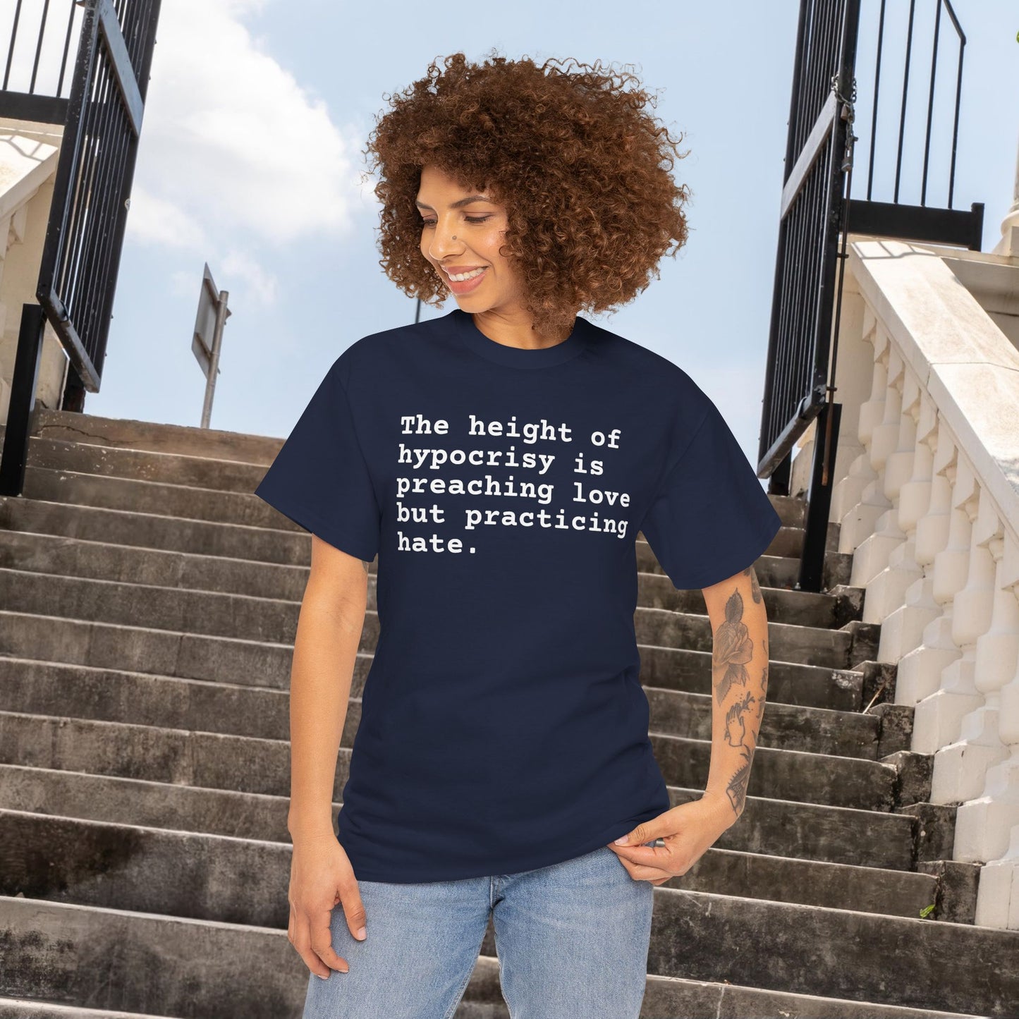 Fake Love, Real Hate Unisex Cotton T-Shirt with Powerful Message
