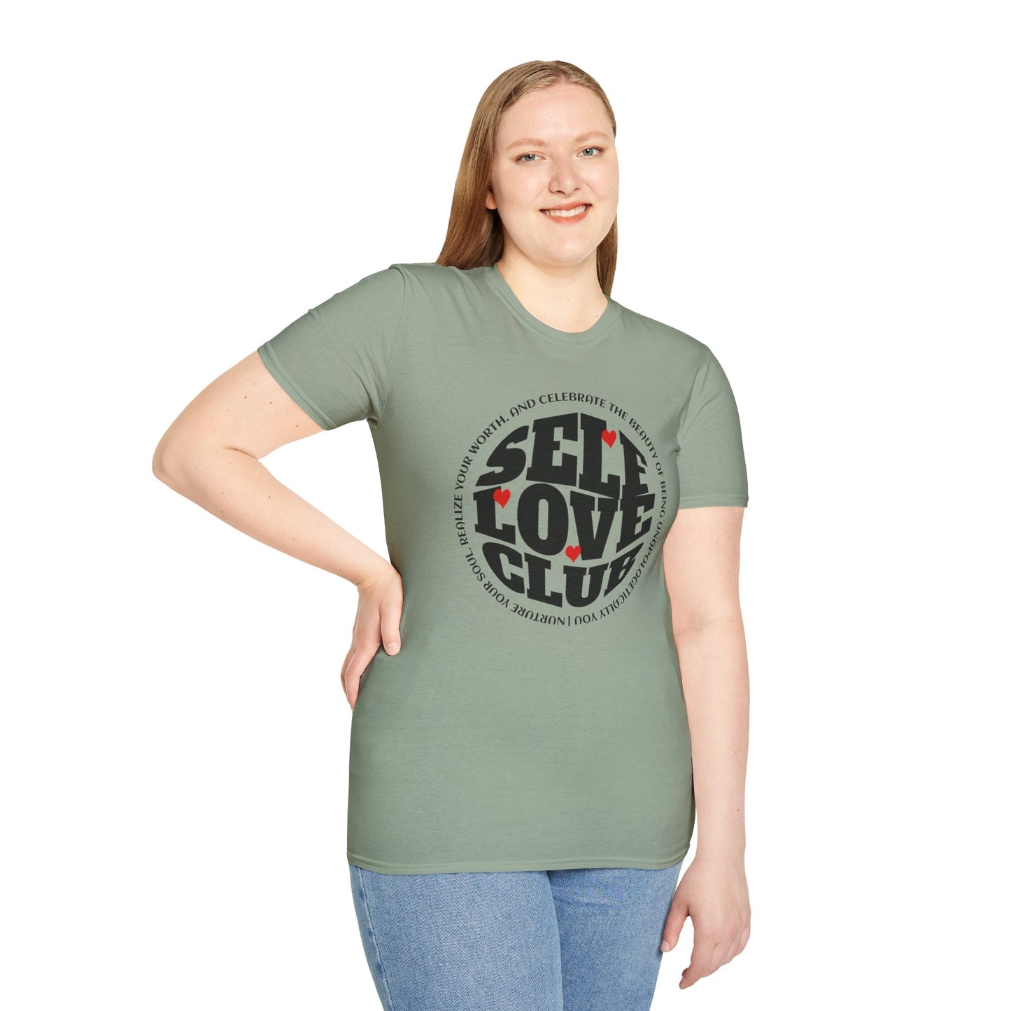 Self Love Club - Unisex Softstyle T-Shirt Motivational Self Esteem Tshirt
