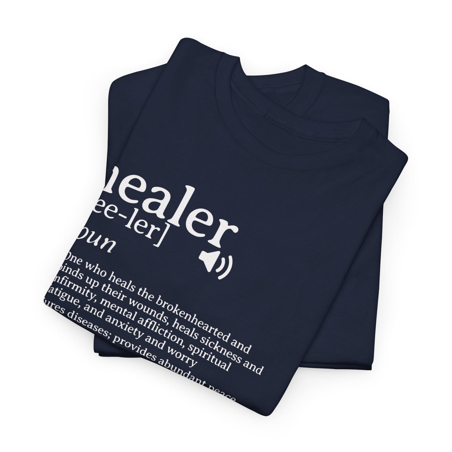 Healer Unisex Heavy Cotton Tee - Jehovah Rapha Healing T-Shirt, Spiritual Gift Shirt, Faith Inspirational Apparel, Christian Graphic Tee,