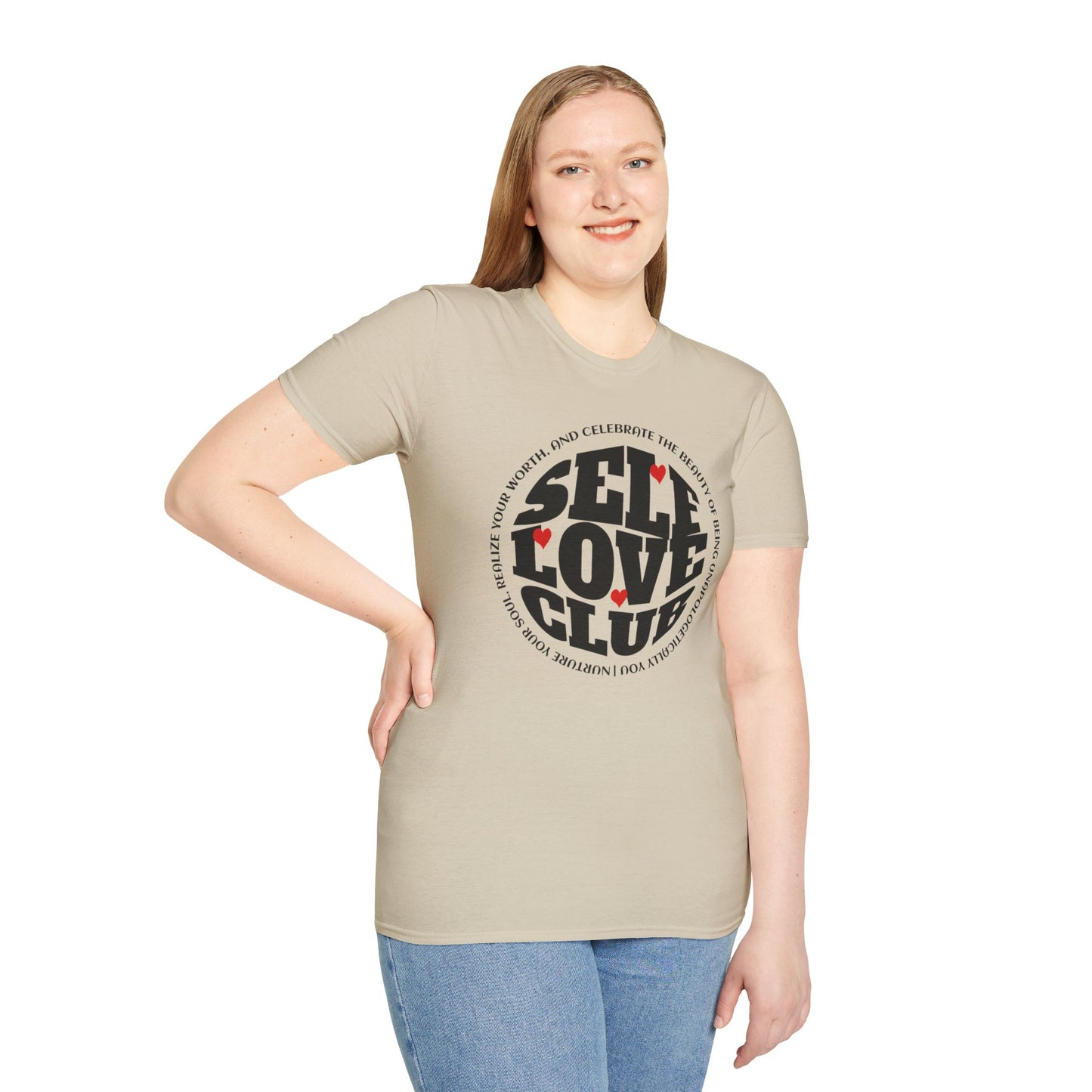 Self Love Club - Unisex Softstyle T-Shirt Motivational Self Esteem Tshirt