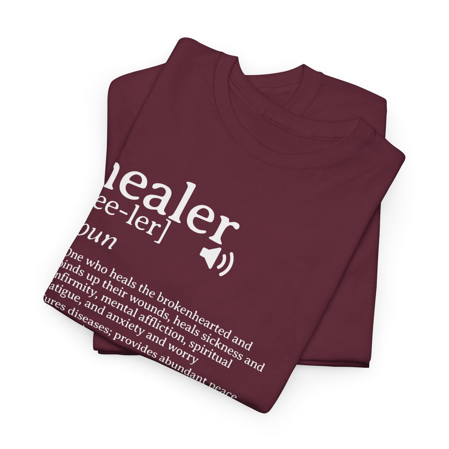 Healer Unisex Heavy Cotton Tee - Jehovah Rapha Healing T-Shirt, Spiritual Gift Shirt, Faith Inspirational Apparel, Christian Graphic Tee,