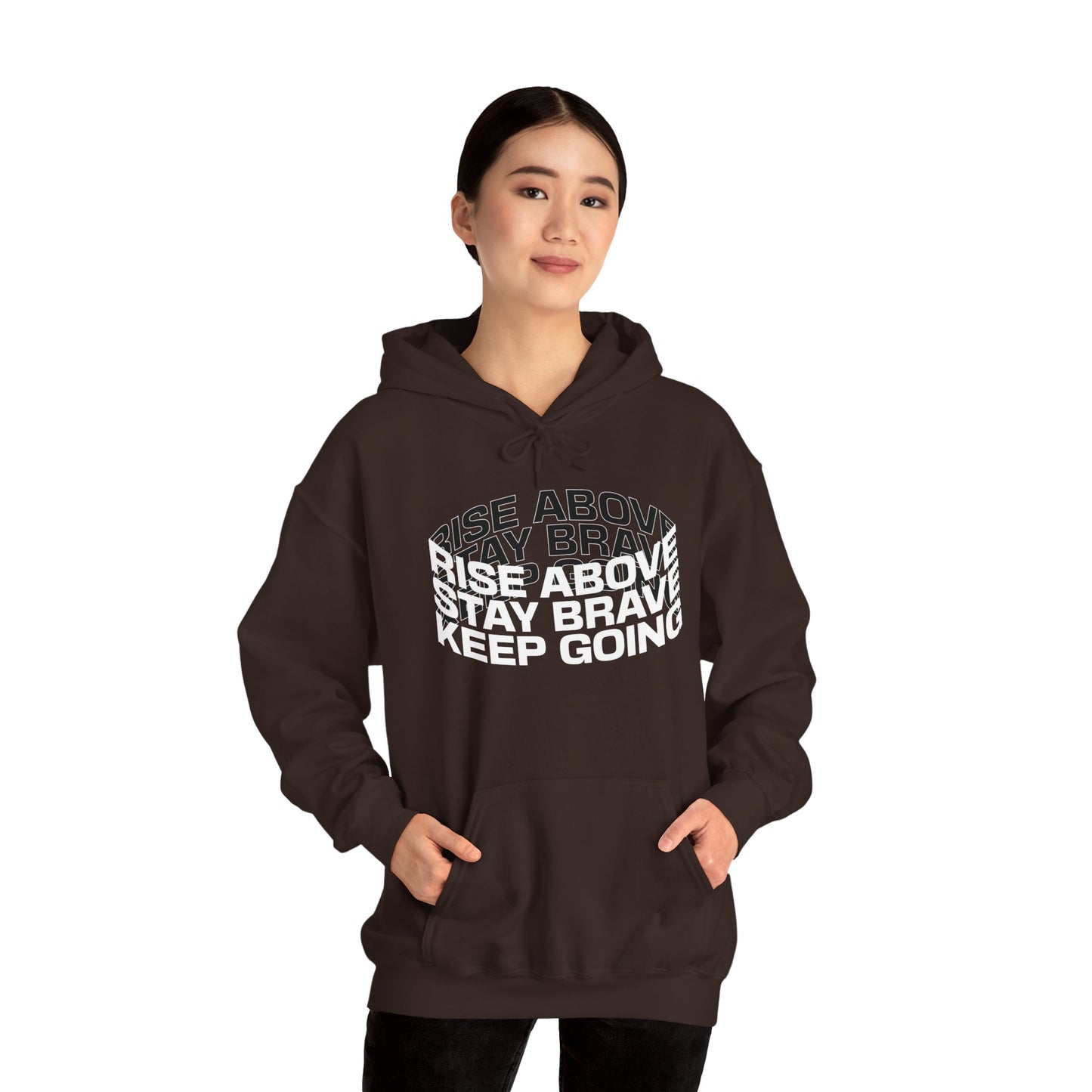 Rise Above - Unisex Heavy Blend™ Hooded Sweatshirt Empowerment Hoodie Motivational, Inspirational