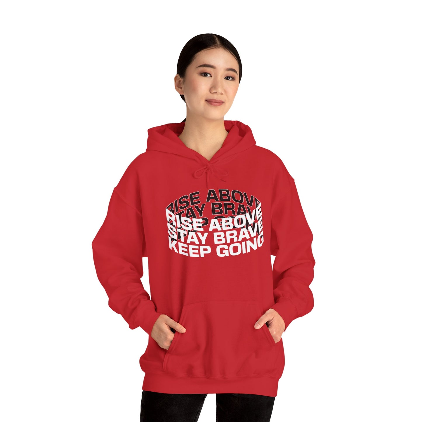 Rise Above - Unisex Heavy Blend™ Hooded Sweatshirt Empowerment Hoodie Motivational, Inspirational