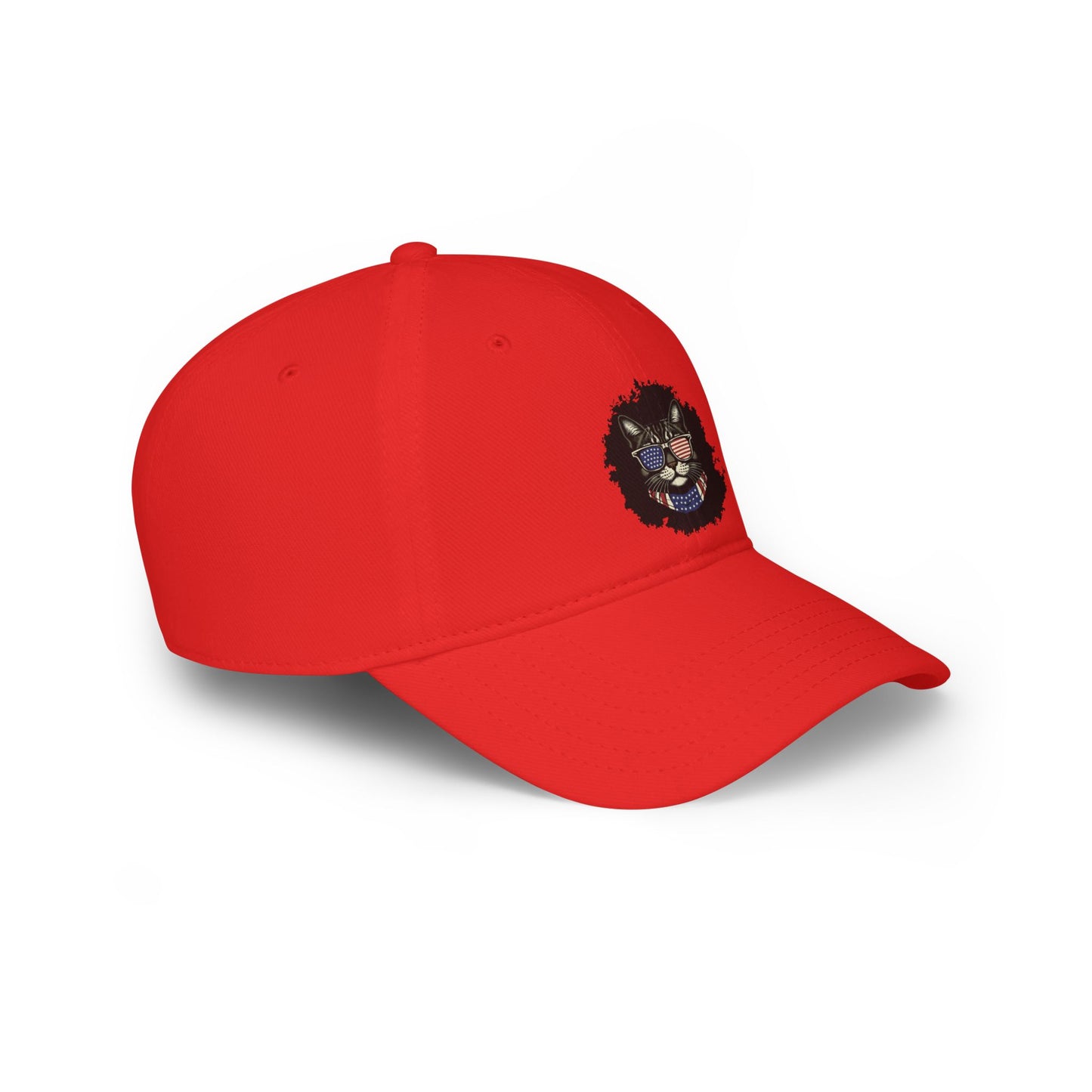 Patriotic Paws - Low Profile Baseball Cap, Cat Lovers Gift