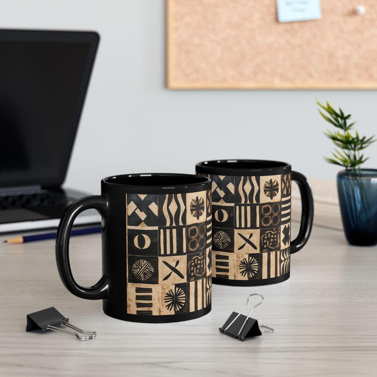 Heritage Threads Mud Cloth - African Print Mug (11oz, 15oz), mud cloth cup, tribal, art, cultural gift, coffee lover