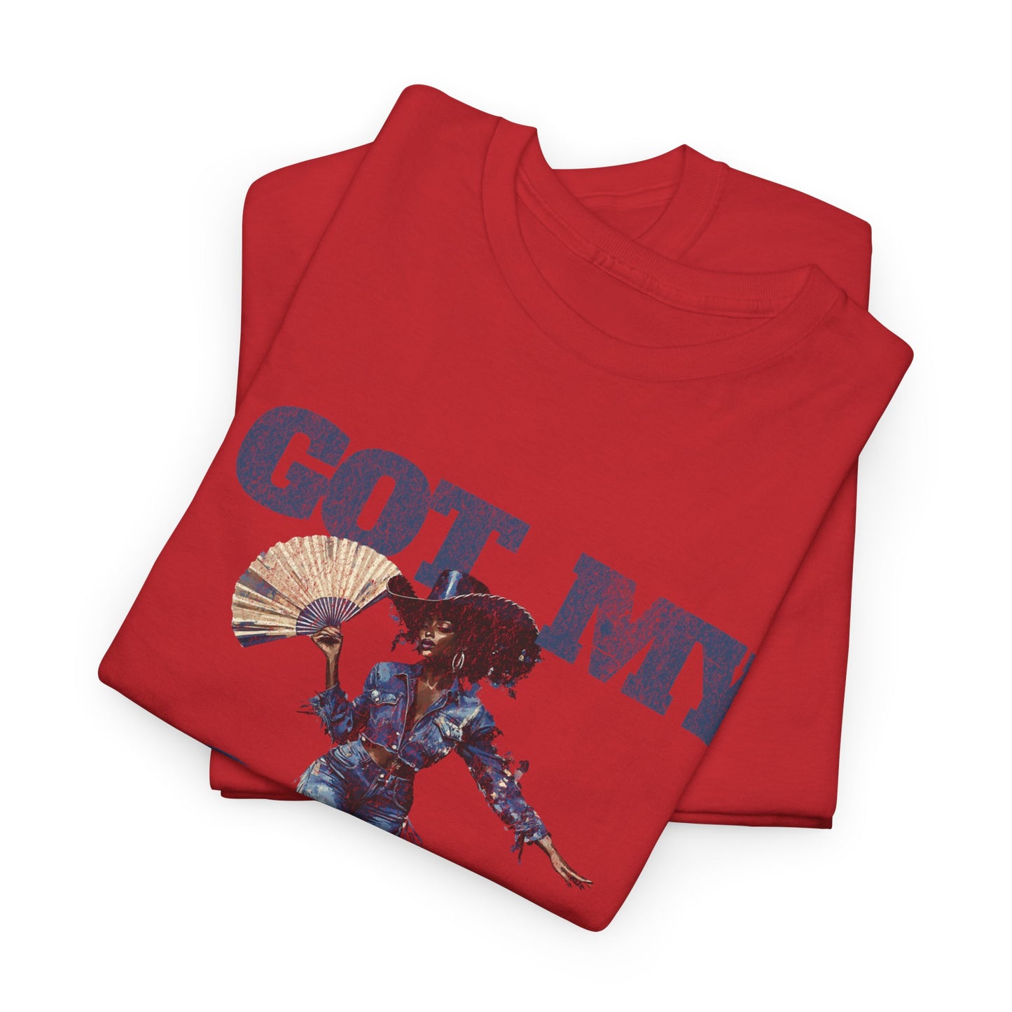 I Got My Boots Unisex Heavy Cotton Tee - Casual Graphic Shirt for Music Lovers, Line Dancers, Line Dance Group