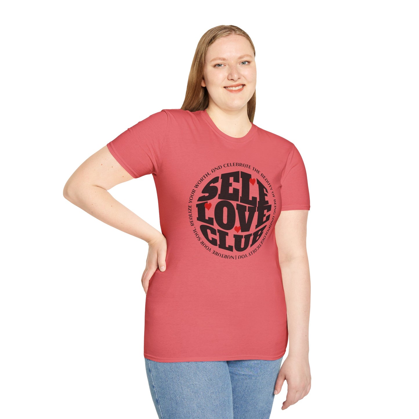 Self Love Club - Unisex Softstyle T-Shirt Motivational Self Esteem Tshirt