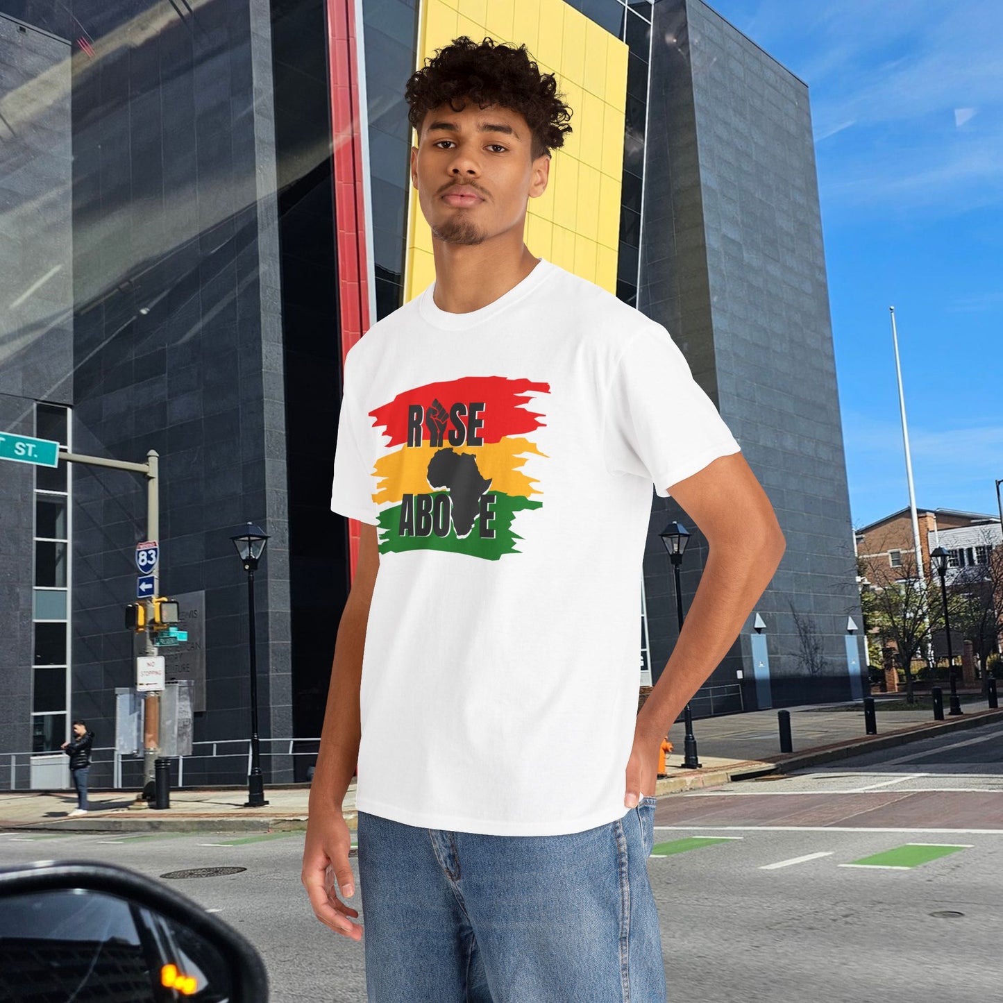 Motivational Rise Above Unisex Tee, Inspirational Shirt, Strength Resilience Unity Power Tee, Graphic Quote T-Shirt, Unisex Heavy Cotton