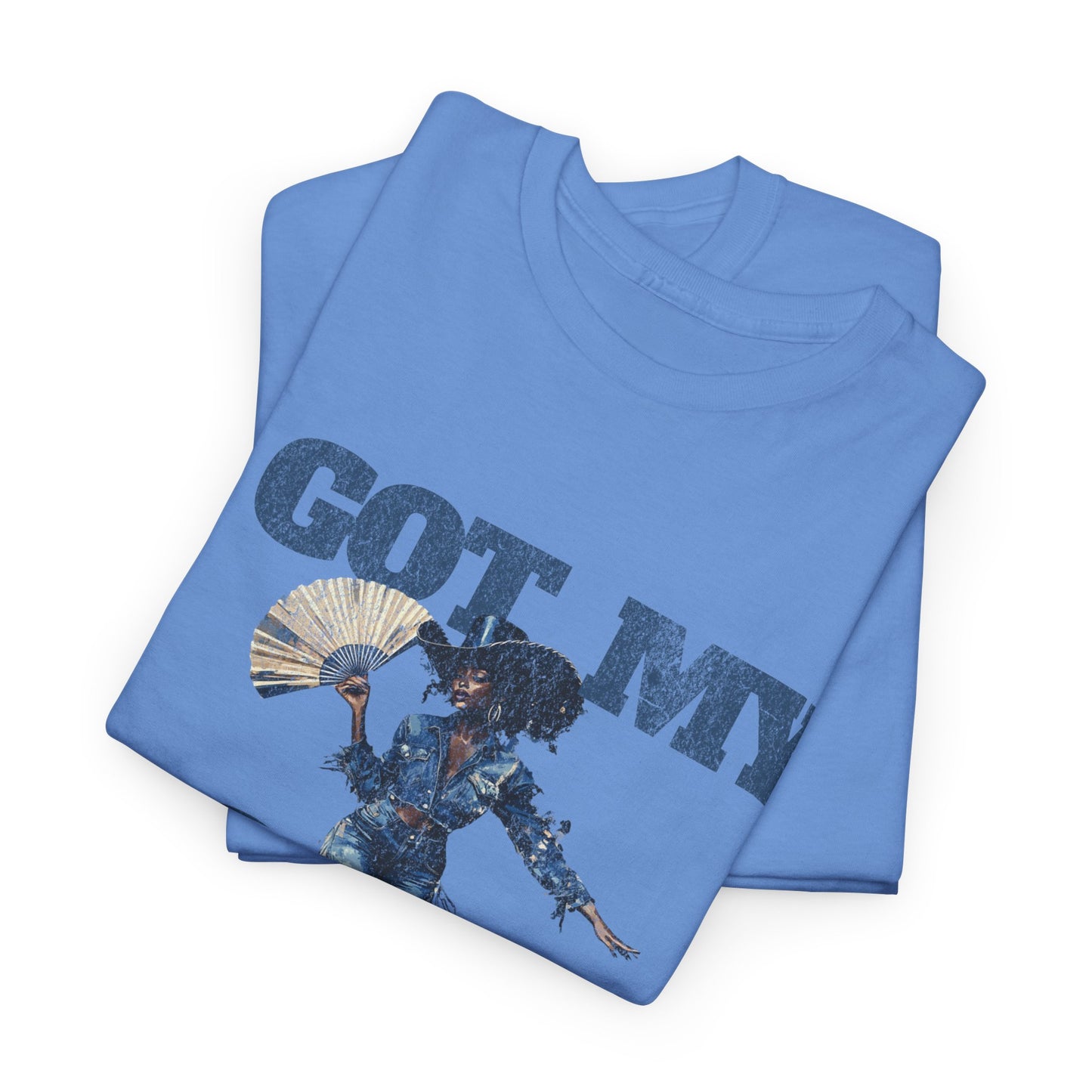 I Got My Boots Unisex Heavy Cotton Tee - Casual Graphic Shirt for Music Lovers, Line Dancers, Line Dance Group