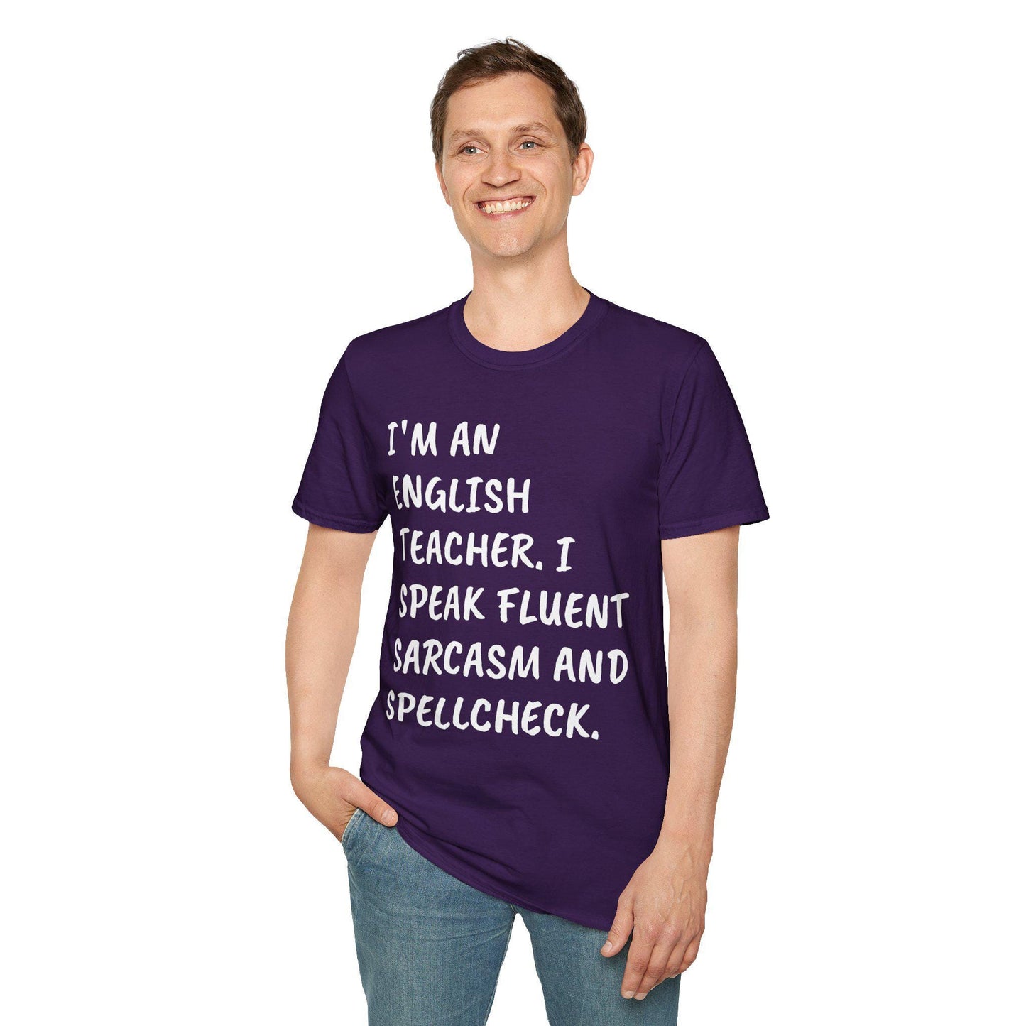 English Teacher Unisex T-Shirt, Funny Quote Tee, English Lover Gift, Teacher Appreciation Shirt, English Teacher Gift, Softstyle Tee