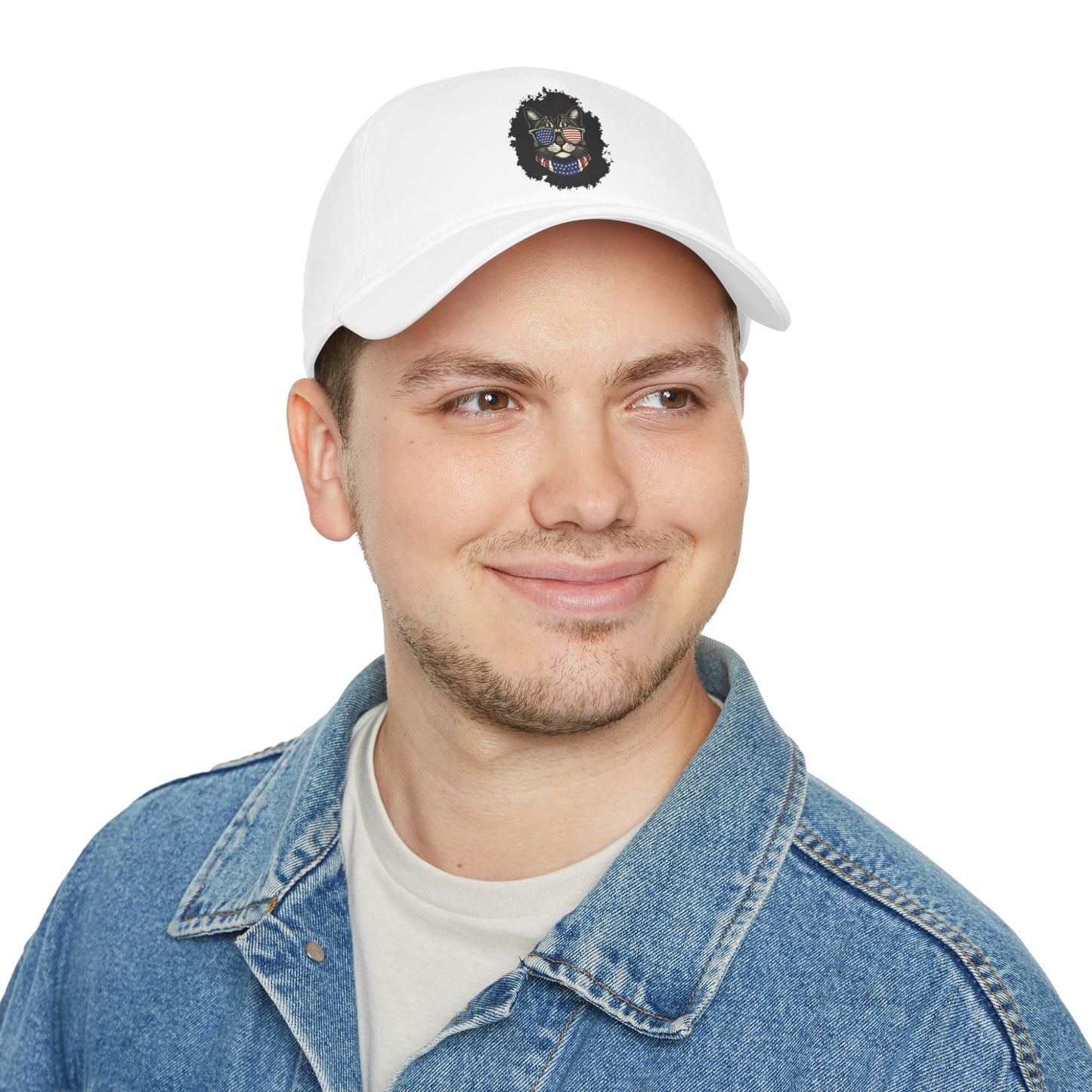 Patriotic Paws - Low Profile Baseball Cap, Cat Lovers Gift