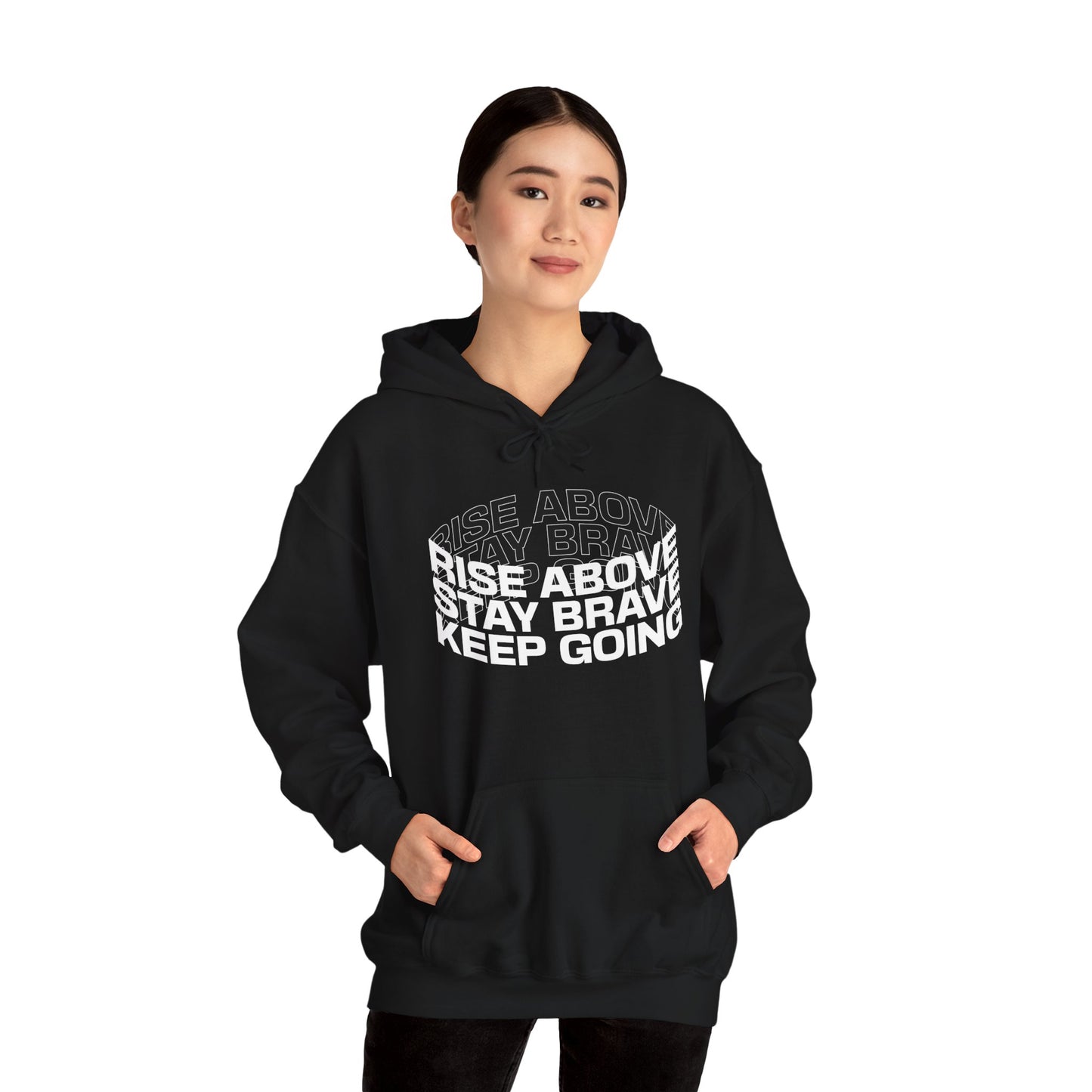 Rise Above - Unisex Heavy Blend™ Hooded Sweatshirt Empowerment Hoodie Motivational, Inspirational